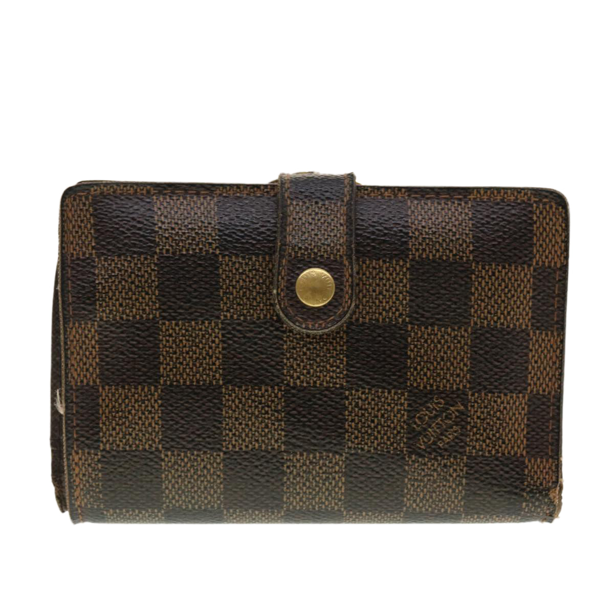 LOUIS VUITTON Damier Ebene Portefeuille Viennois Wallet N61674 LV Auth 39496