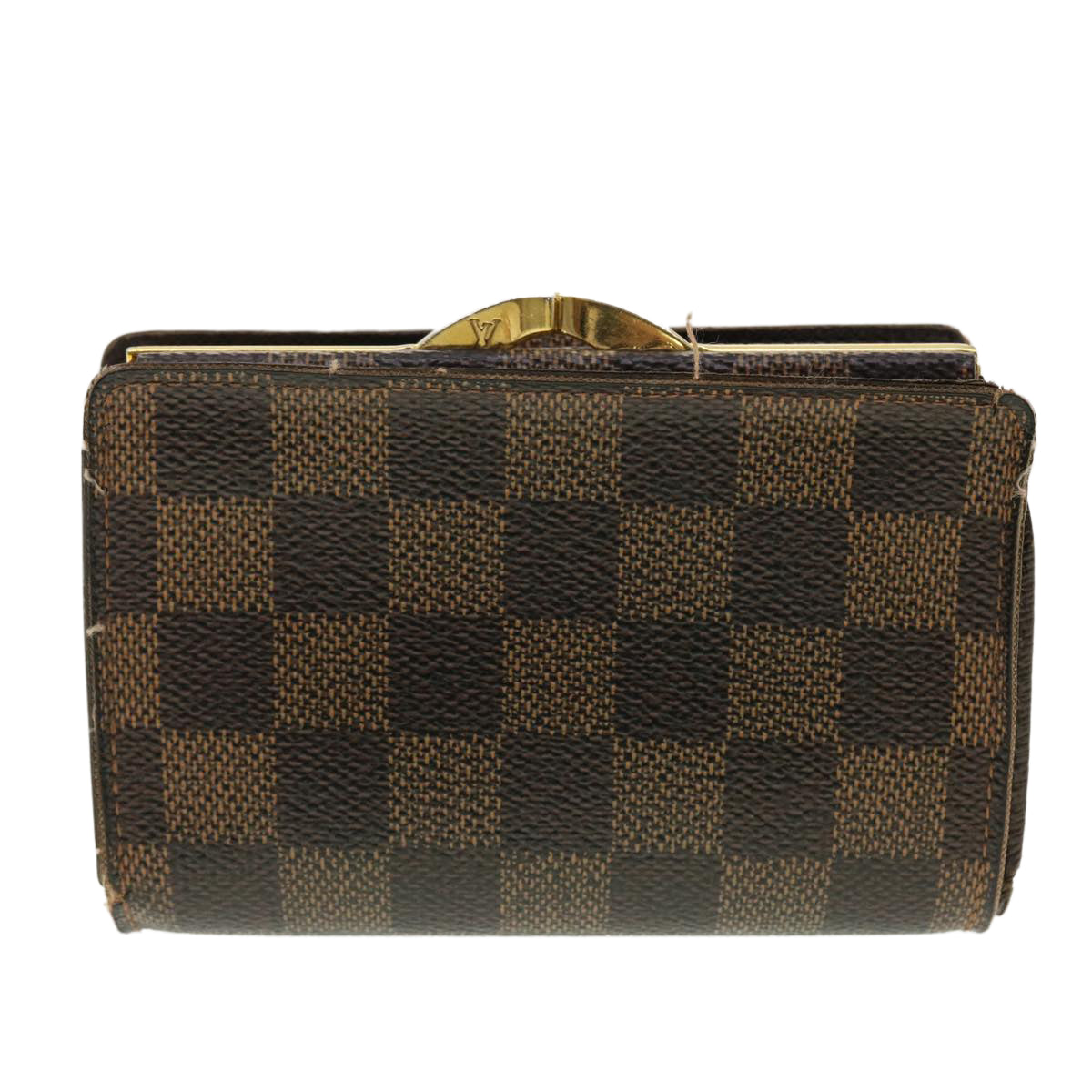 LOUIS VUITTON Damier Ebene Portefeuille Viennois Wallet N61674 LV Auth 39496