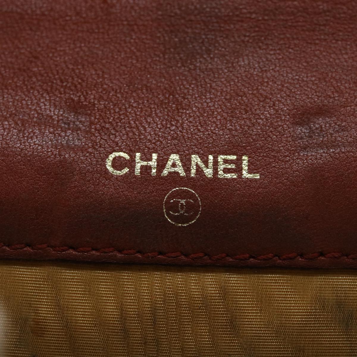 CHANEL Coin Purse Caviar Skin Red CC Auth 40052