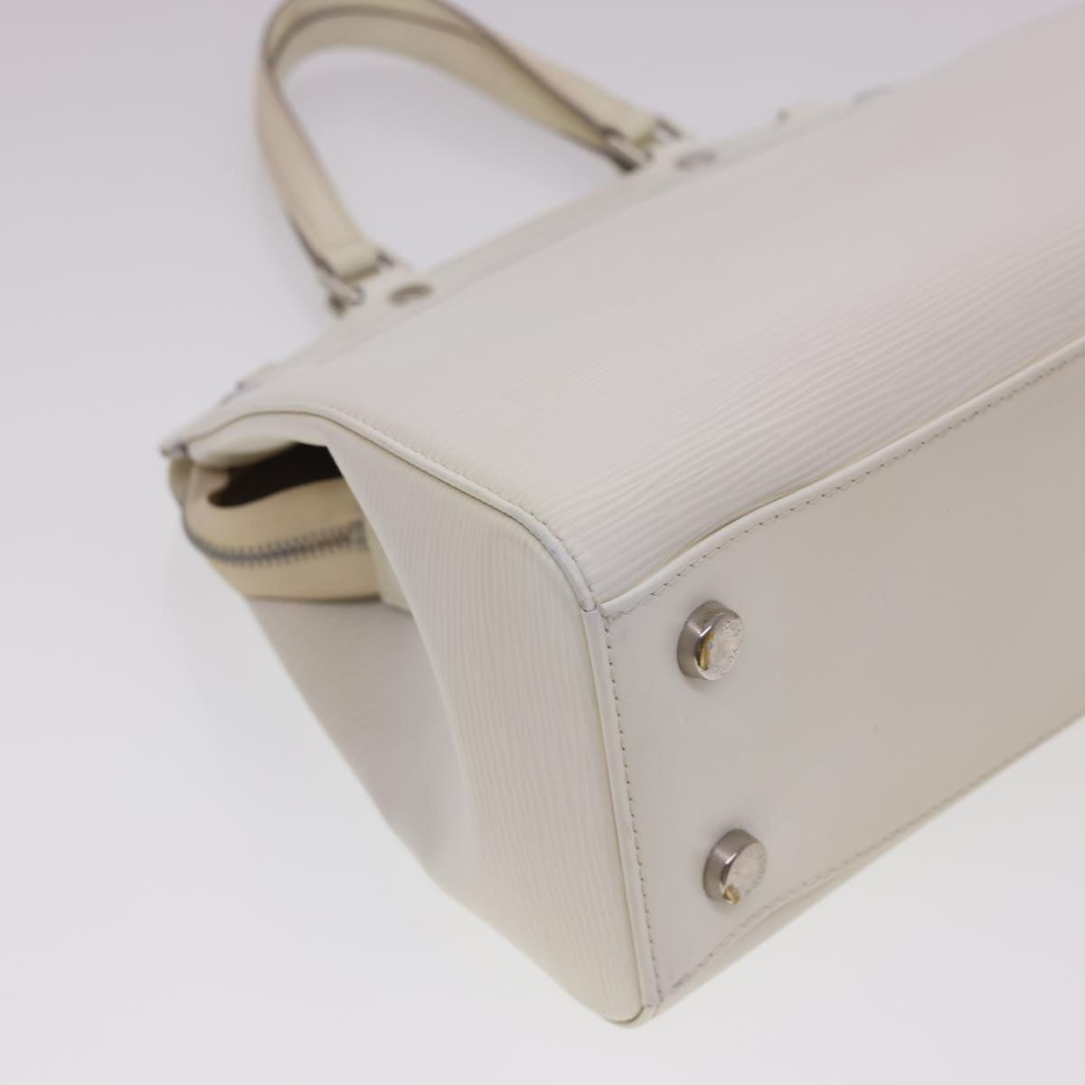 LOUIS VUITTON Epi Blair MM Hand Bag 2way White Yvoire M40330 LV Auth 40363