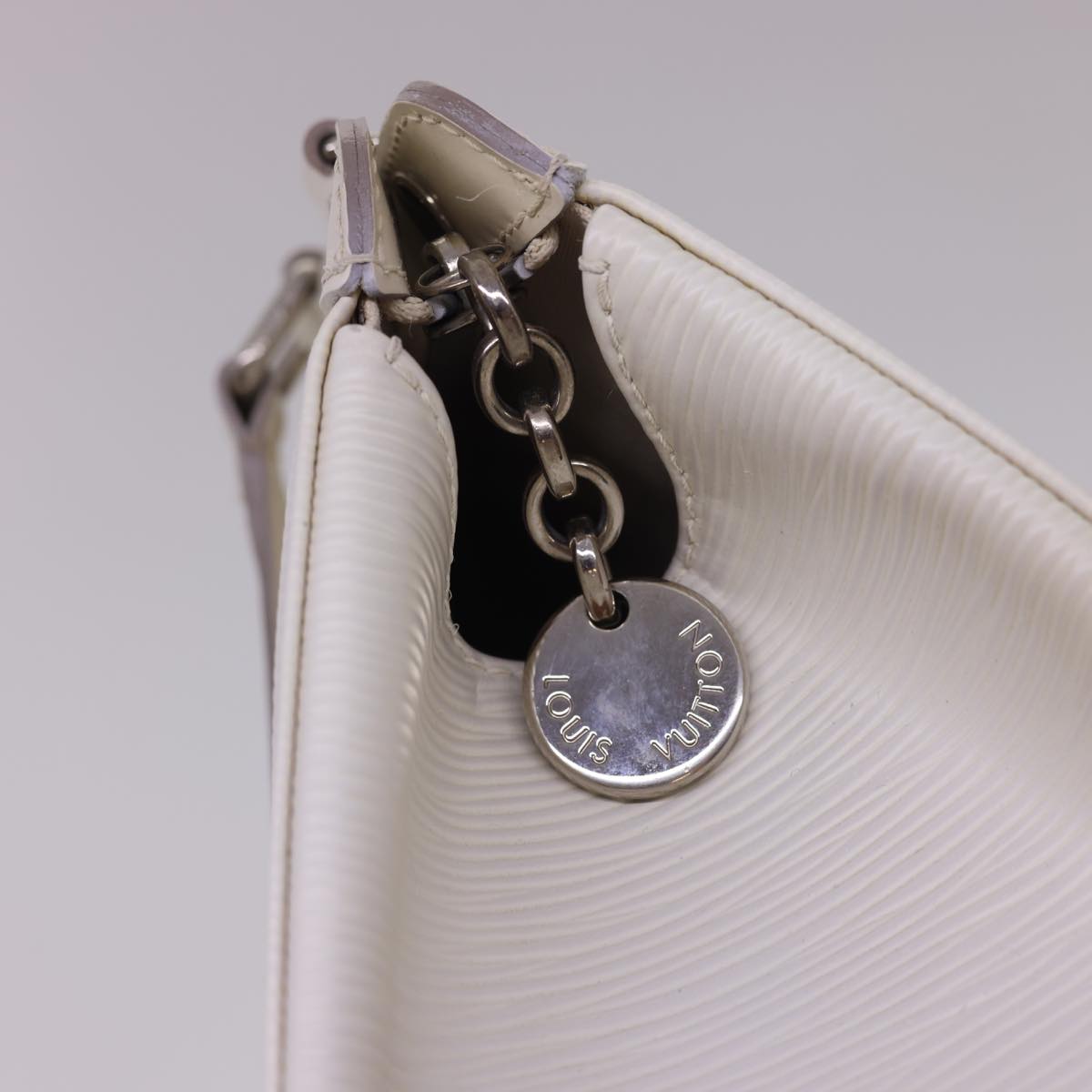 LOUIS VUITTON Epi Blair MM Hand Bag 2way White Yvoire M40330 LV Auth 40363