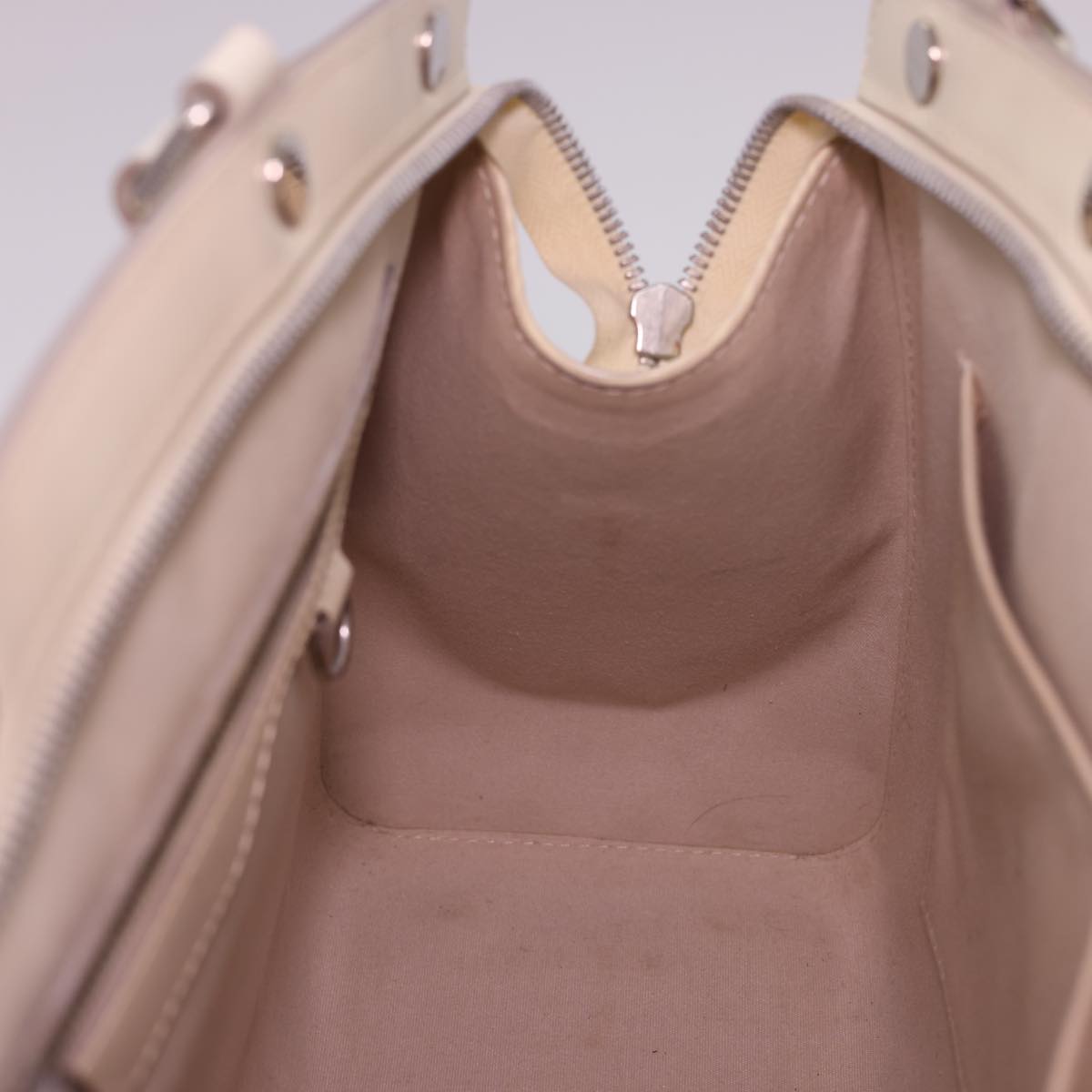 LOUIS VUITTON Epi Blair MM Hand Bag 2way White Yvoire M40330 LV Auth 40363