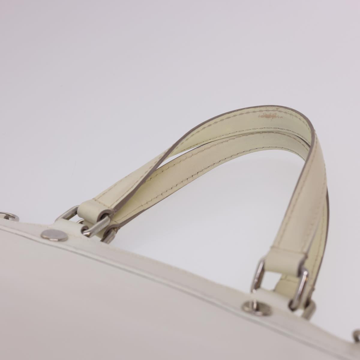 LOUIS VUITTON Epi Blair MM Hand Bag 2way White Yvoire M40330 LV Auth 40363