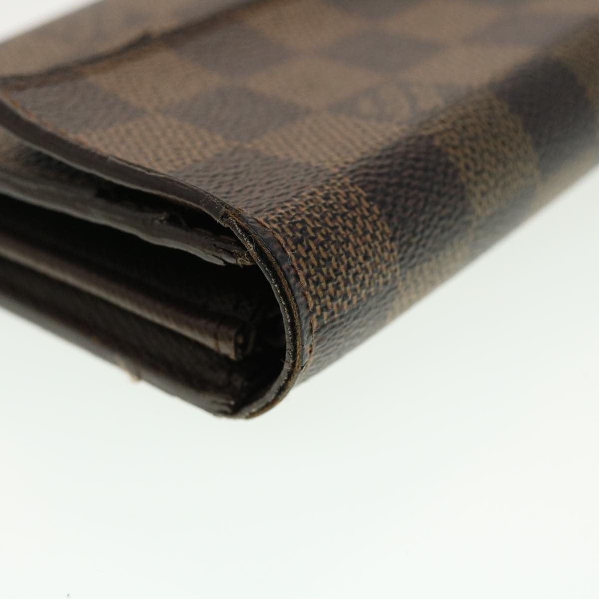 LOUIS VUITTON Damier Ebene Portefeuille Sarah Long Wallet N61734 LV Auth 40580