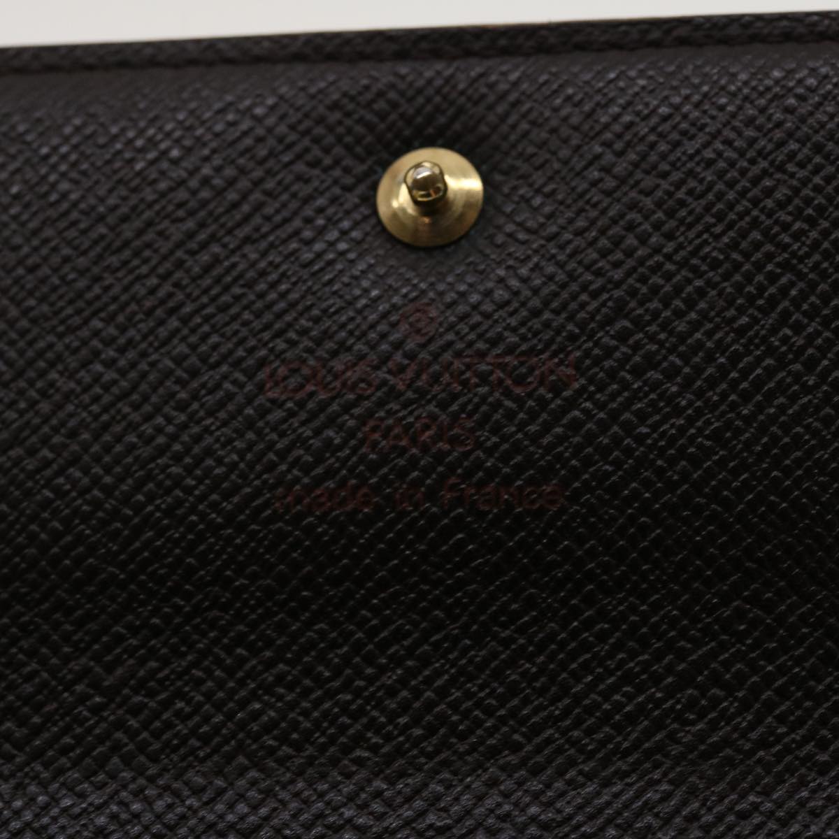 LOUIS VUITTON Damier Ebene Porte Tresor Etui Papie Wallet N61202 LV Auth 40582