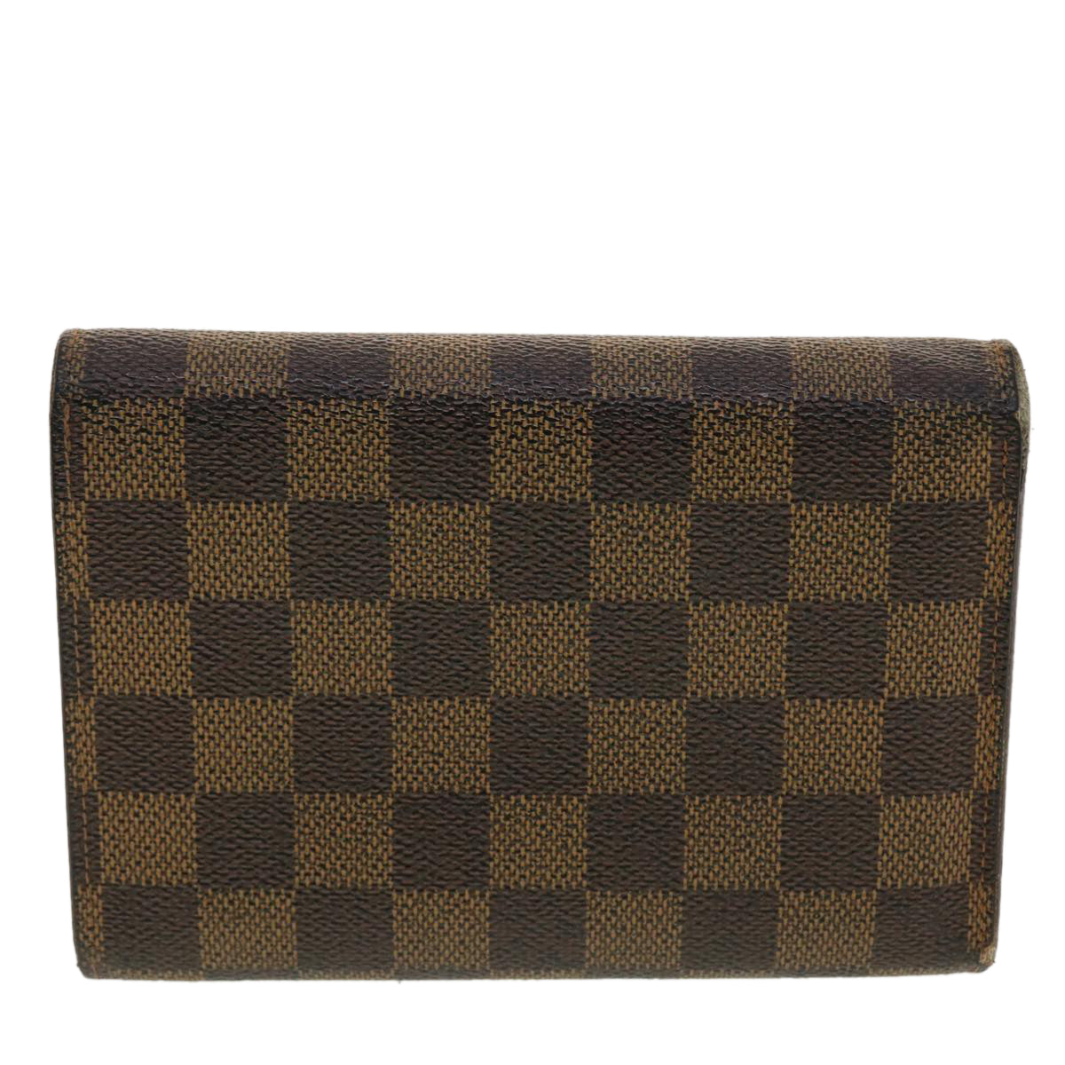 LOUIS VUITTON Damier Ebene Porte Tresor Etui Papie Wallet N61202 LV Auth 40582