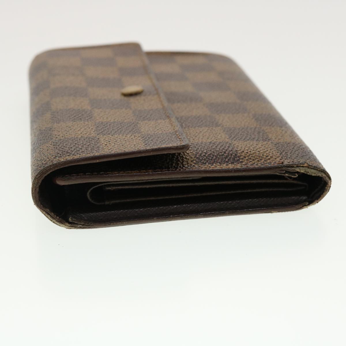 LOUIS VUITTON Damier Ebene Porte Tresor Etui Papie Wallet N61202 LV Auth 40582