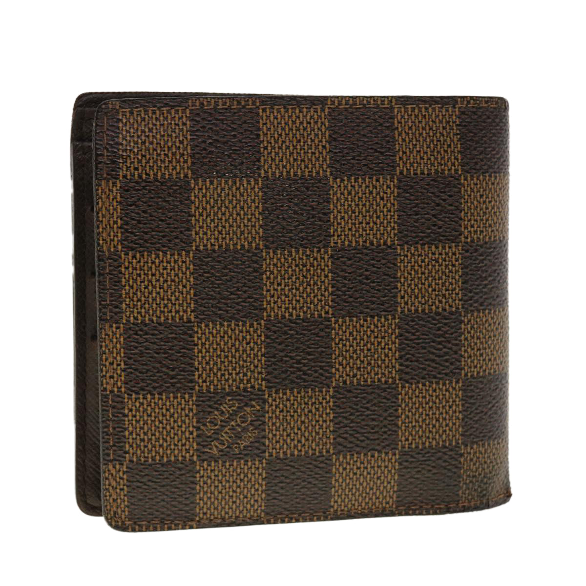 LOUIS VUITTON Damier Ebene Portefeuille Marco Bifold Wallet N61675 LV Auth 40636