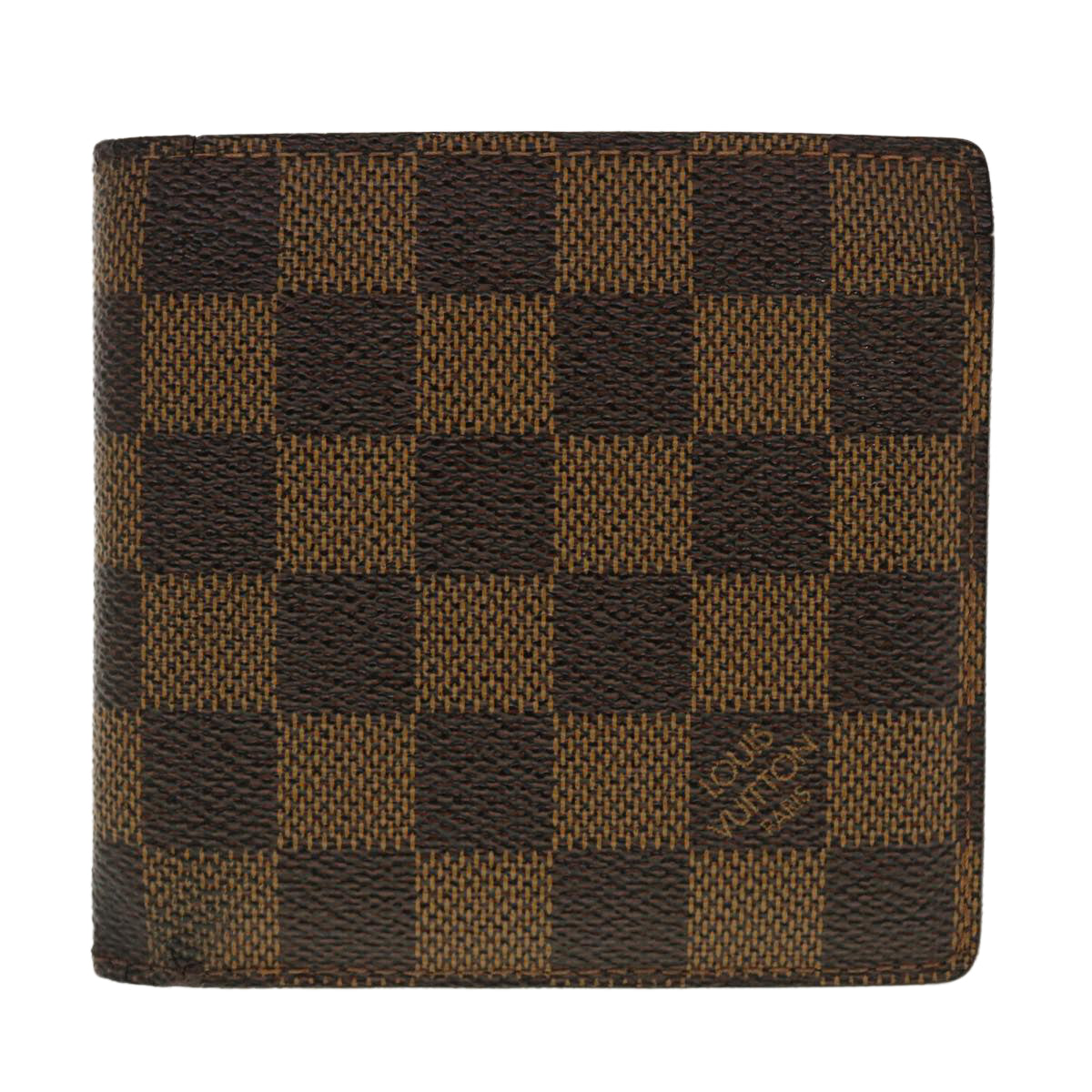 LOUIS VUITTON Damier Ebene Portefeuille Marco Bifold Wallet N61675 LV Auth 40636