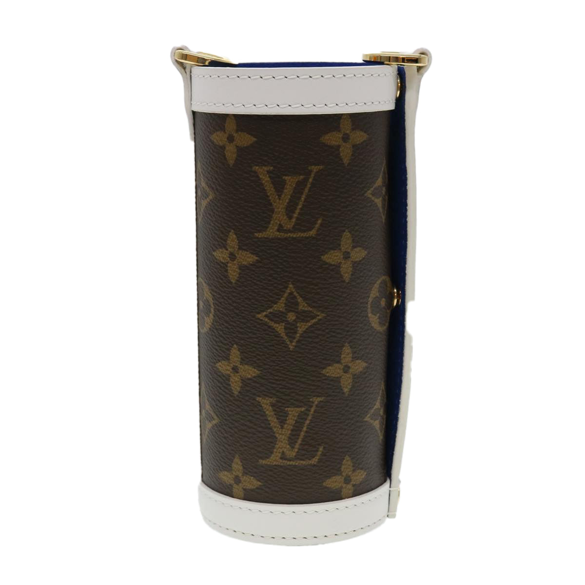 LOUIS VUITTON Monogram NBA FLASK HOLDER Water Bottle Blue Red GI0565 Auth 40703SM