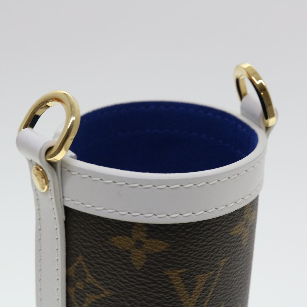 LOUIS VUITTON Monogram NBA FLASK HOLDER Water Bottle Blue Red GI0565 Auth 40703SM