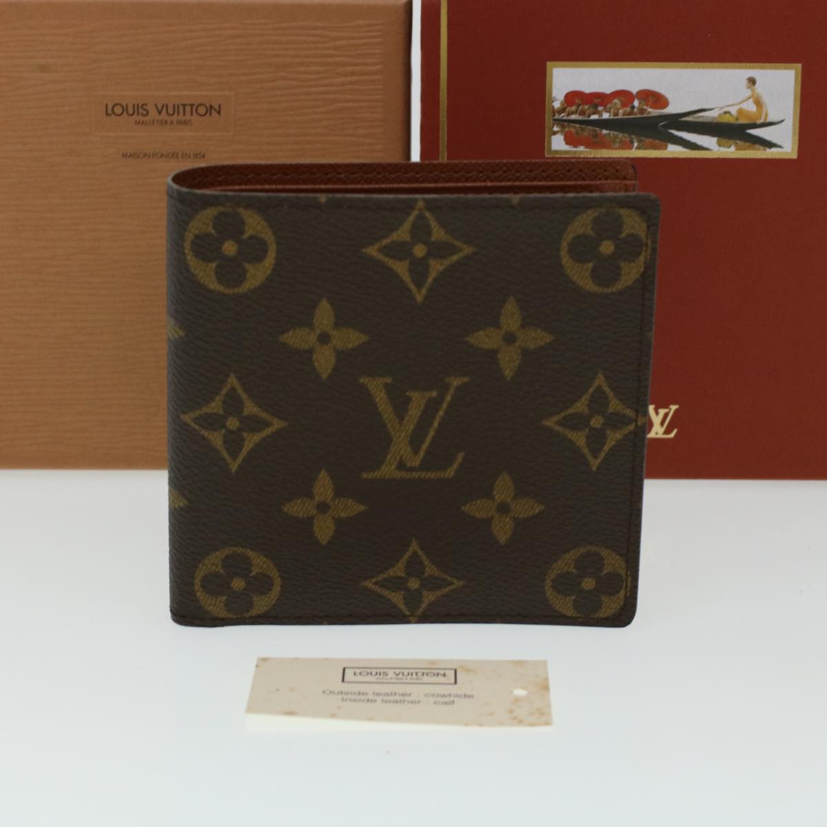 LOUIS VUITTON Monogram Portefeuille Marco Bifold Wallet M61675 LV Auth 41048