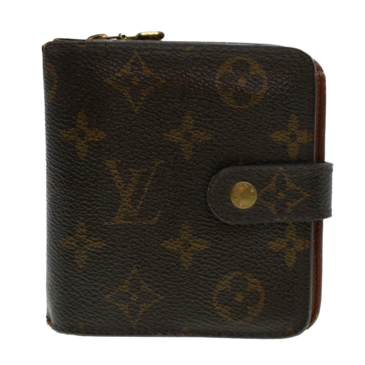 LOUIS VUITTON Monogram Compact Zip Wallet M61667 LV Auth 41079