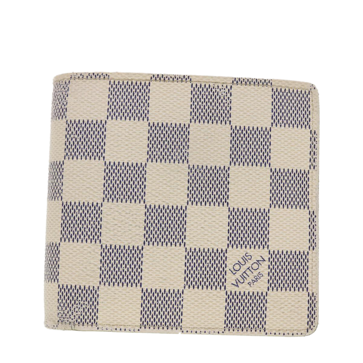 LOUIS VUITTON Damier Azur Porte Feuille Marco Bifold Wallet N60018 LV Auth 41135