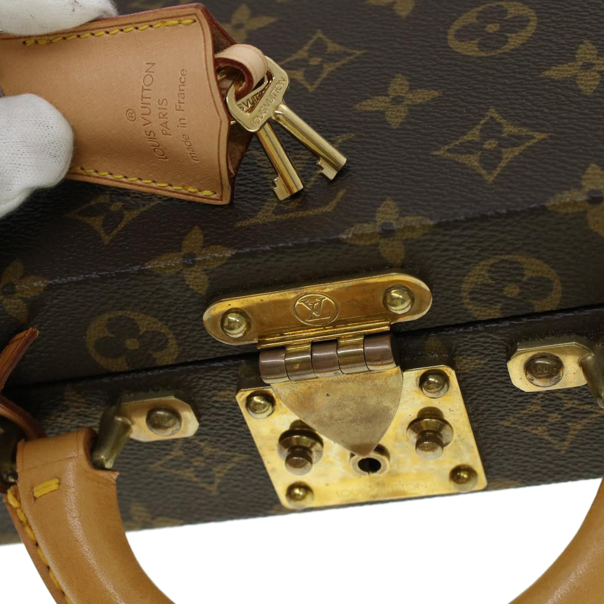LOUIS VUITTON Monogram Casino Case Playing Cards Cube Game Dice SPO Auth 41140S