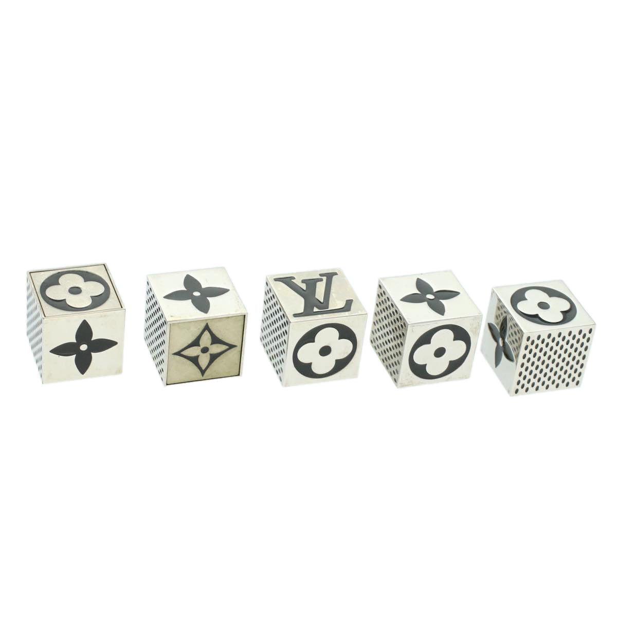 LOUIS VUITTON Monogram Casino Case Playing Cards Cube Game Dice SPO Auth 41140S