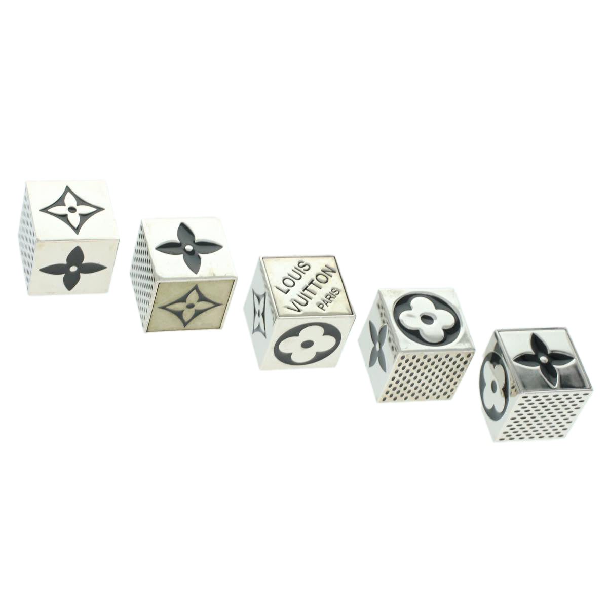 LOUIS VUITTON Monogram Casino Case Playing Cards Cube Game Dice SPO Auth 41140S