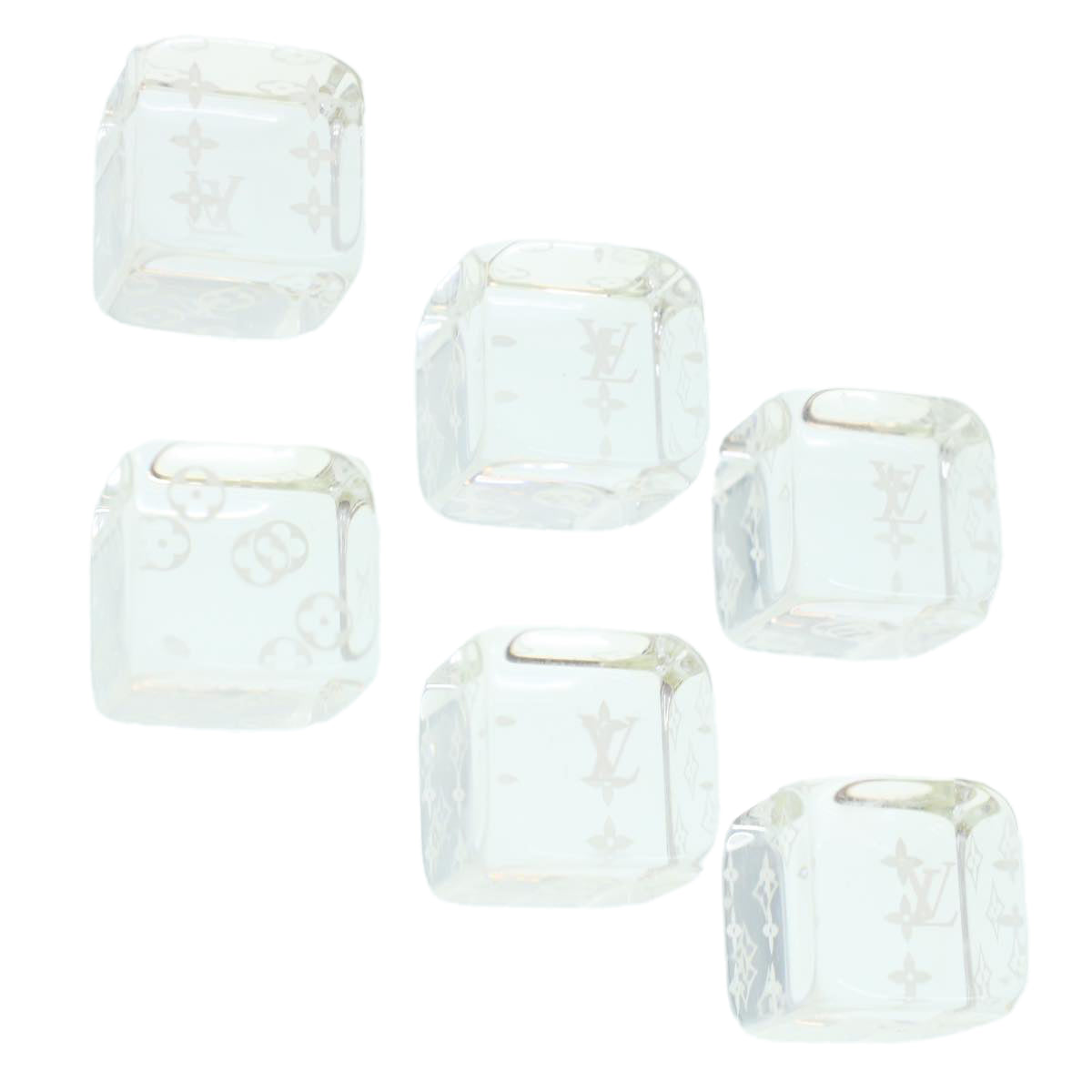 LOUIS VUITTON Monogram Casino Case Playing Cards Cube Game Dice SPO Auth 41140S