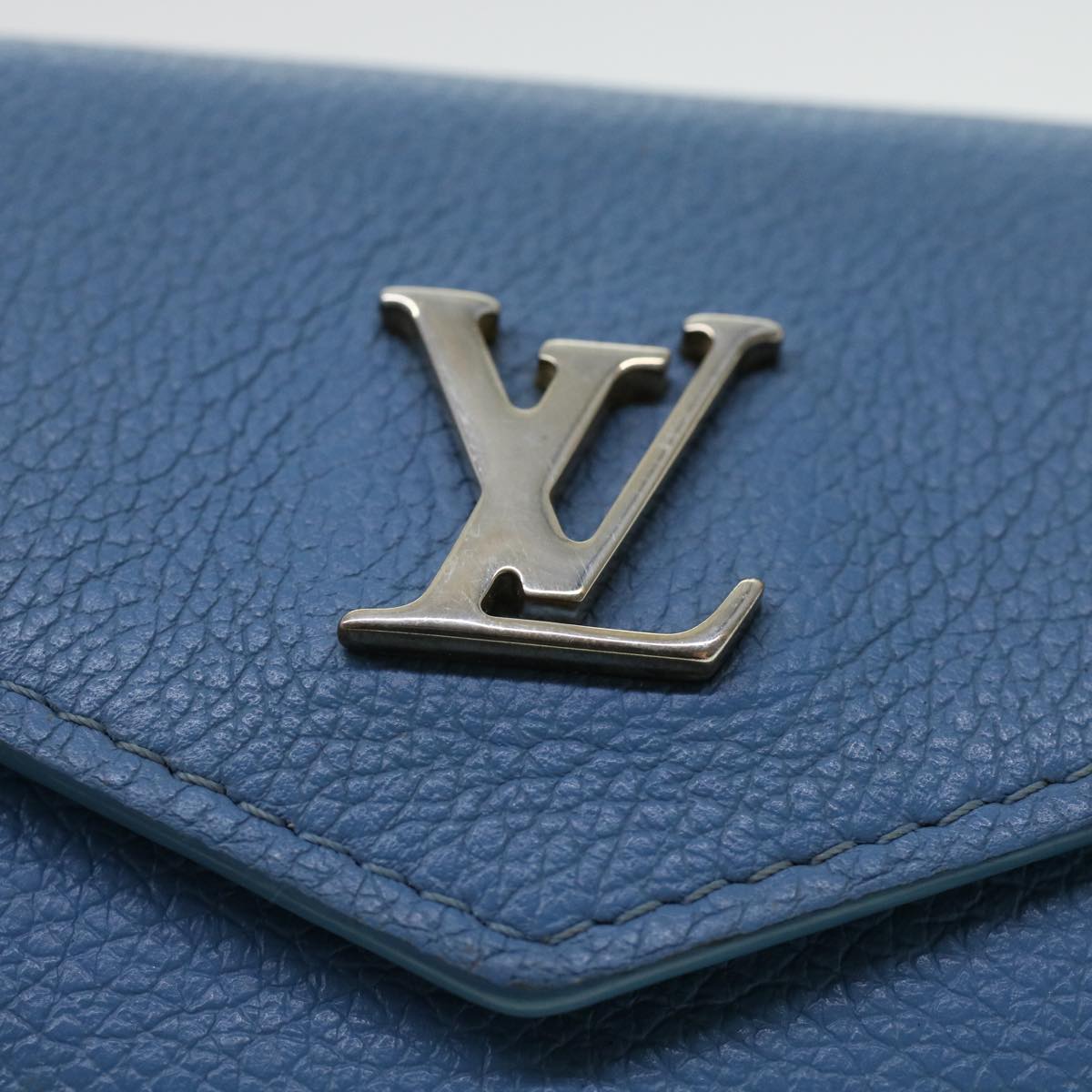 LOUIS VUITTON Portefeuille Rock Mini Trifold Wallet Leather Brue M67861 LV 41233