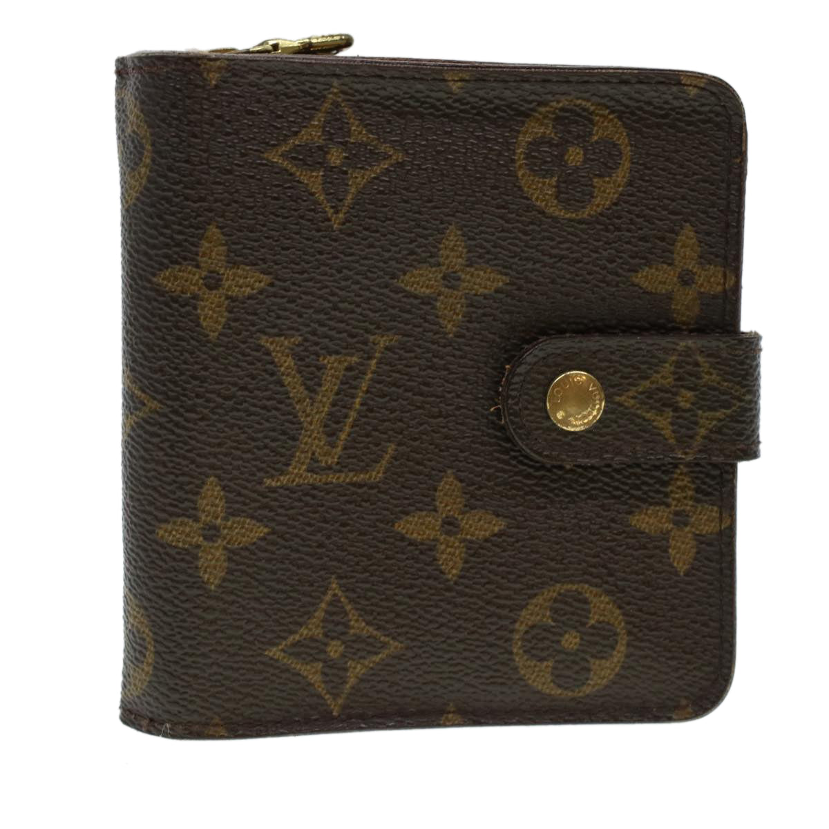 LOUIS VUITTON Monogram Compact Zip Wallet M61667 LV Auth 41448