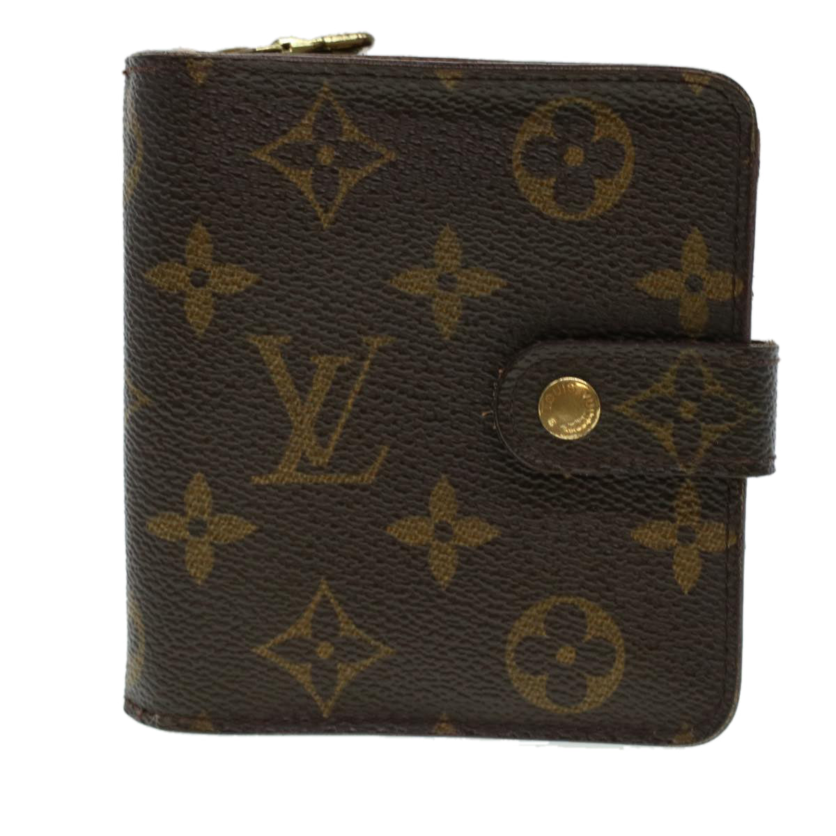 LOUIS VUITTON Monogram Compact Zip Wallet M61667 LV Auth 41448