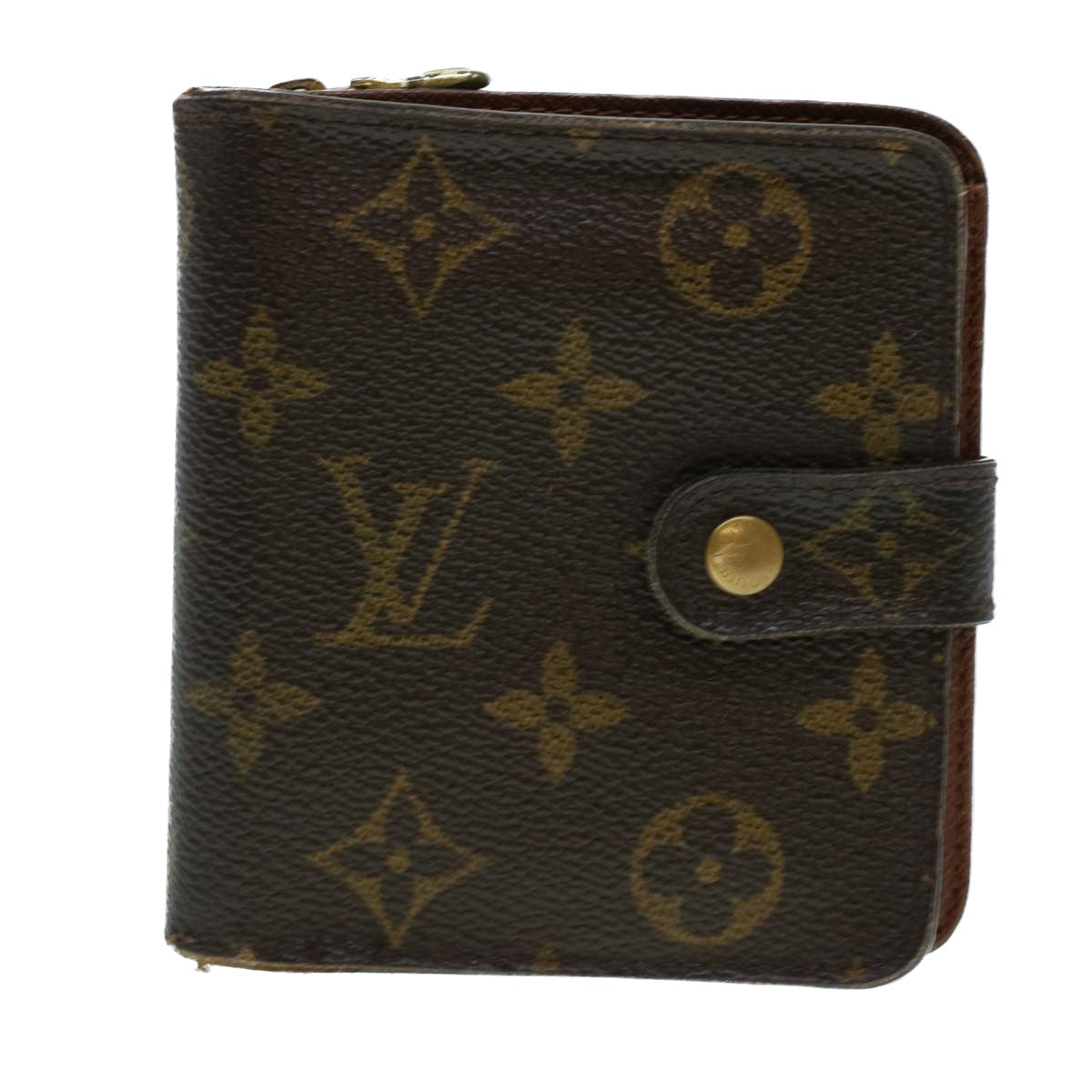 LOUIS VUITTON Monogram Compact Zip Wallet M61667 LV Auth 41577