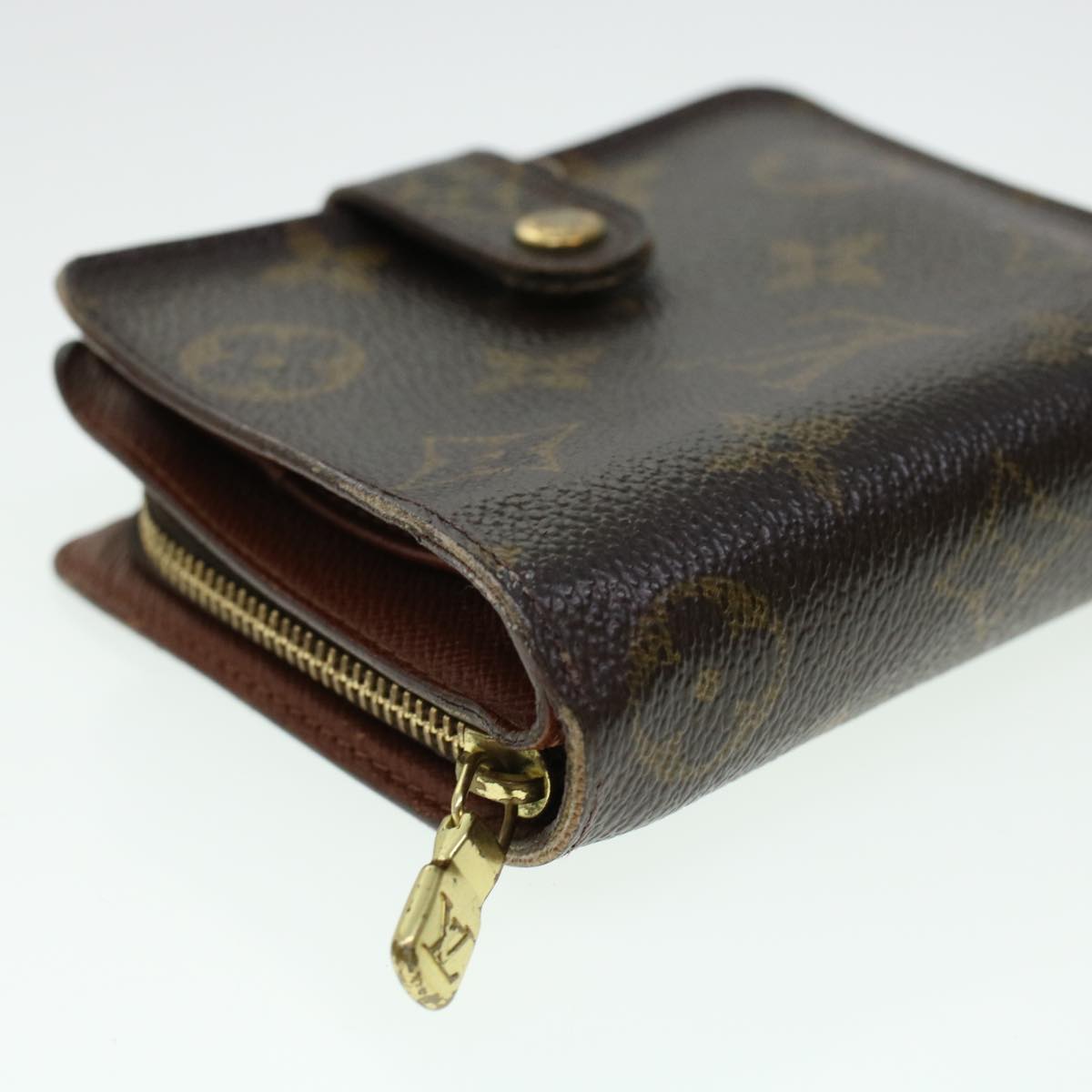 LOUIS VUITTON Monogram Compact Zip Wallet M61667 LV Auth 41633