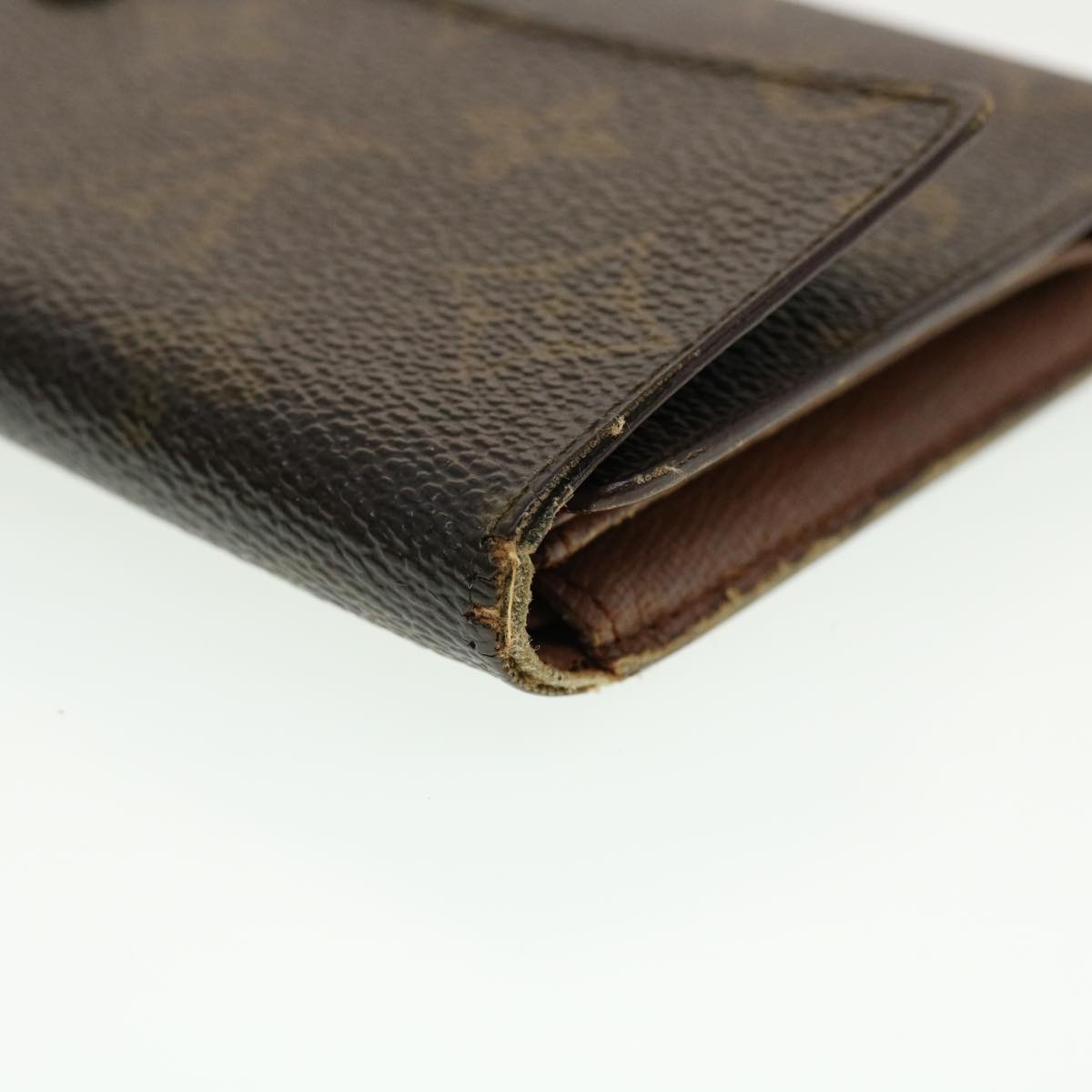 LOUIS VUITTON Monogram Portefeuille International Long Wallet M61217 Auth 41653