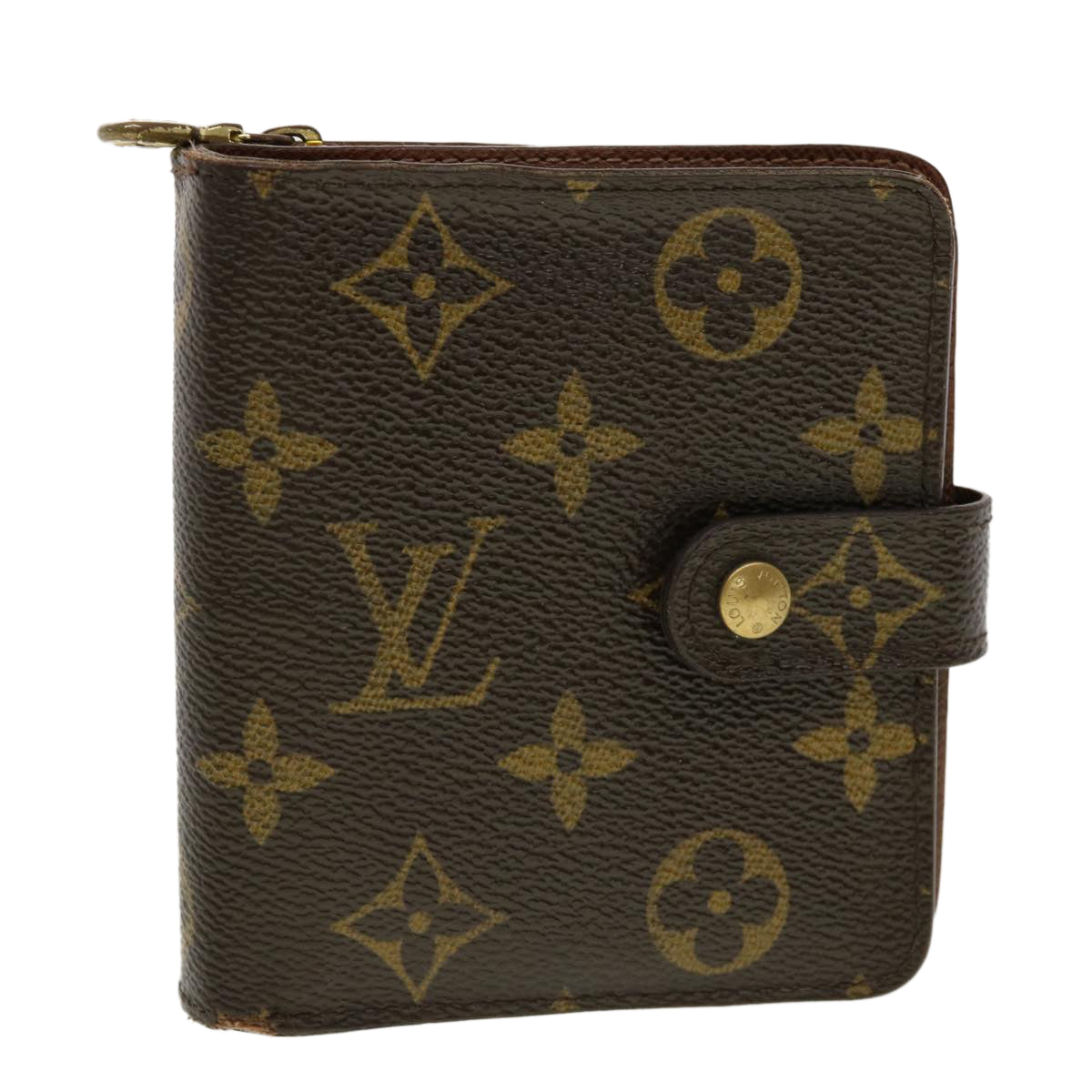 LOUIS VUITTON Monogram Compact Zip Wallet M61667 LV Auth 41851