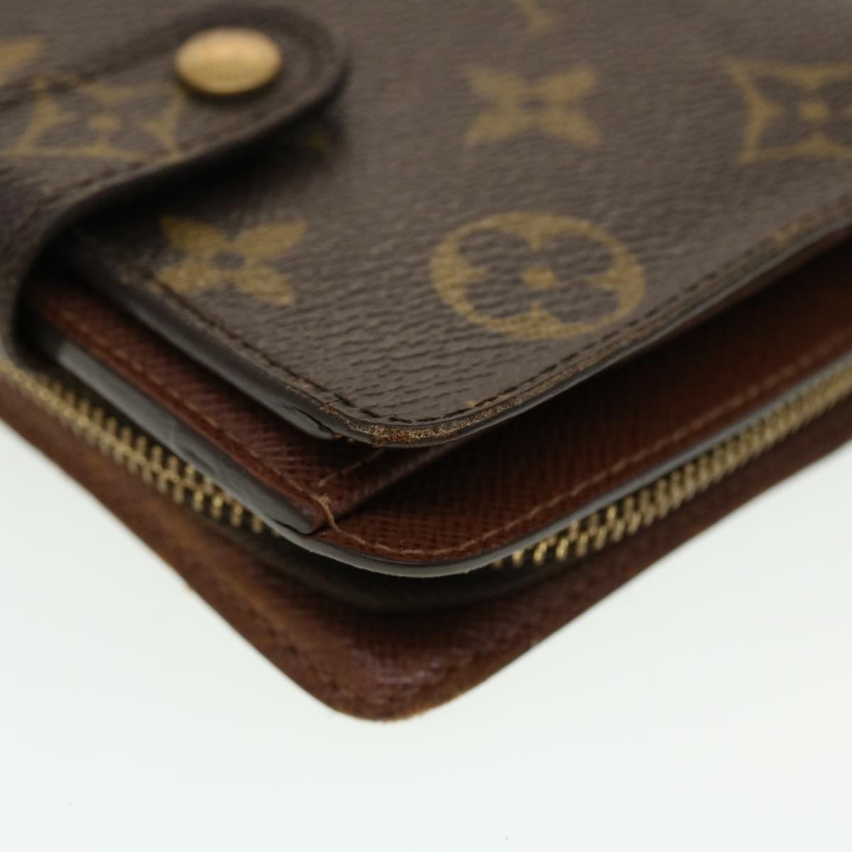 LOUIS VUITTON Monogram Compact Zip Wallet M61667 LV Auth 41851