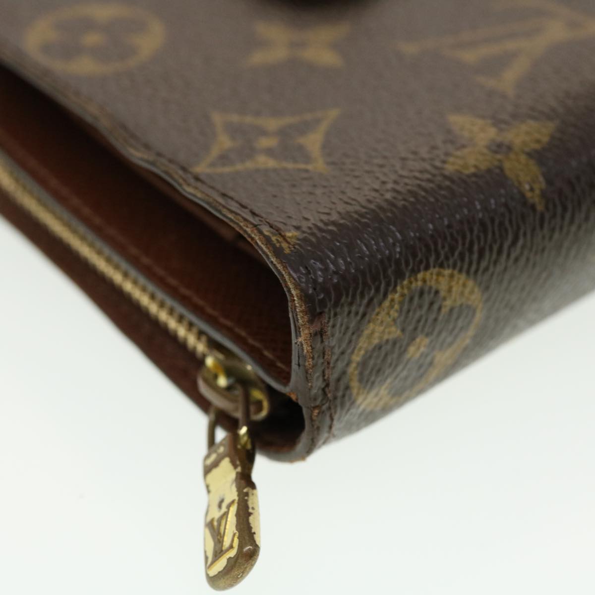 LOUIS VUITTON Monogram Compact Zip Wallet M61667 LV Auth 41851