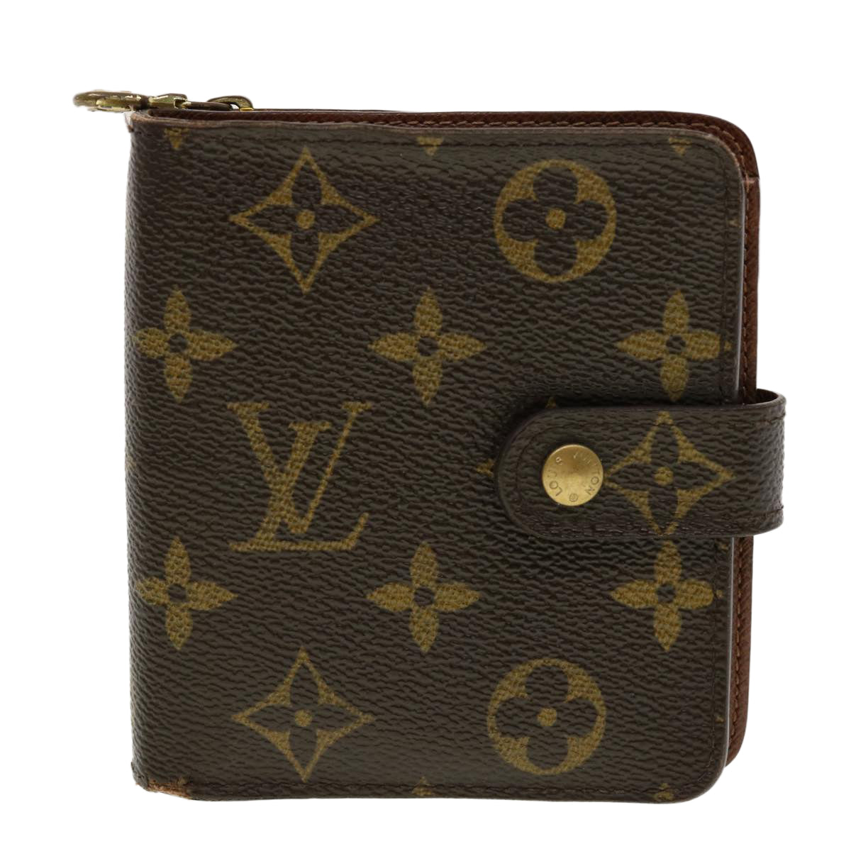 LOUIS VUITTON Monogram Compact Zip Wallet M61667 LV Auth 41851