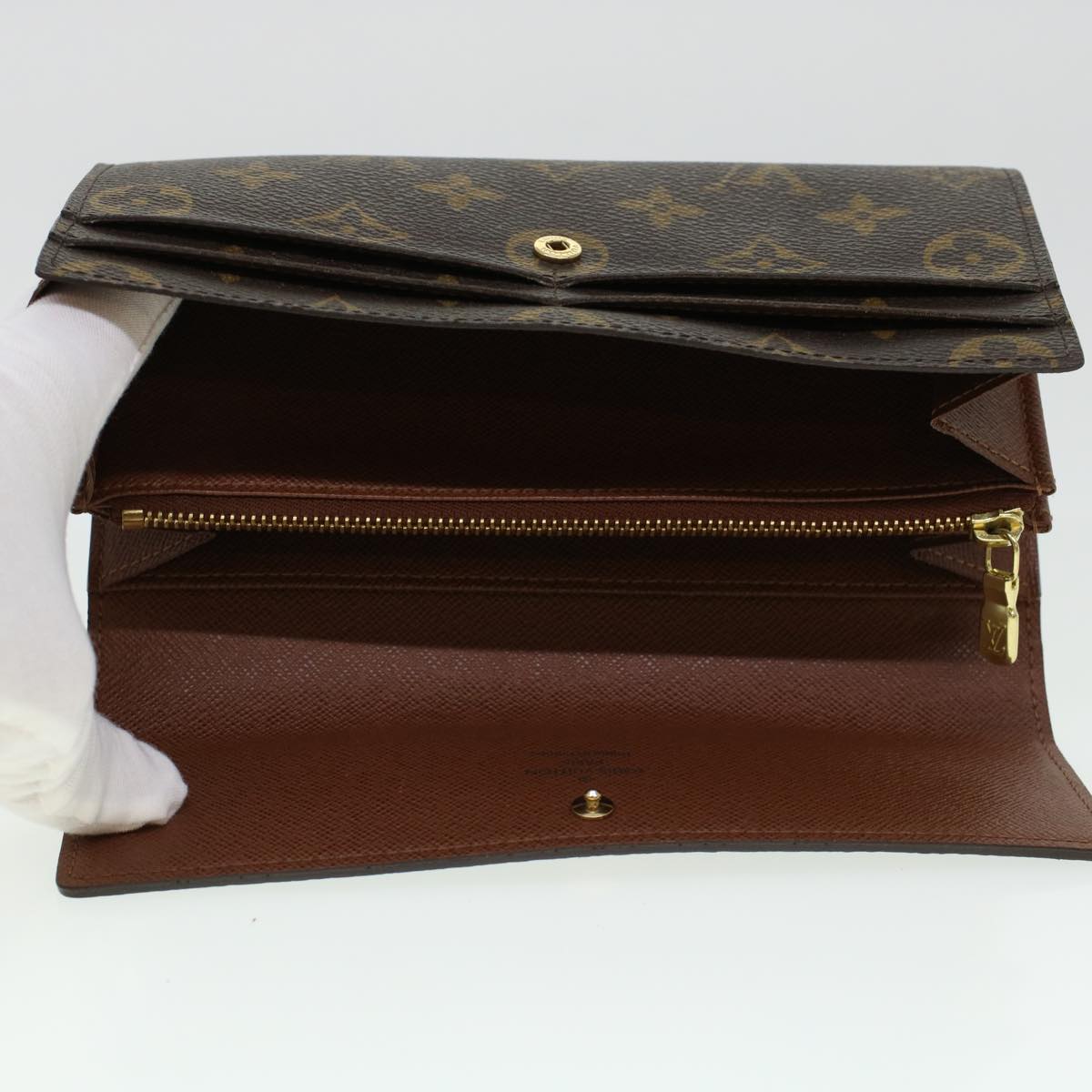 LOUIS VUITTON Monogram Portefeuille Sarah Long Wallet M60531 LV Auth 41852