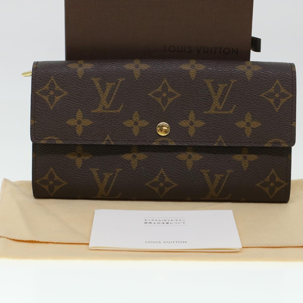 LOUIS VUITTON Monogram Portefeuille Sarah Long Wallet M60531 LV Auth 41852