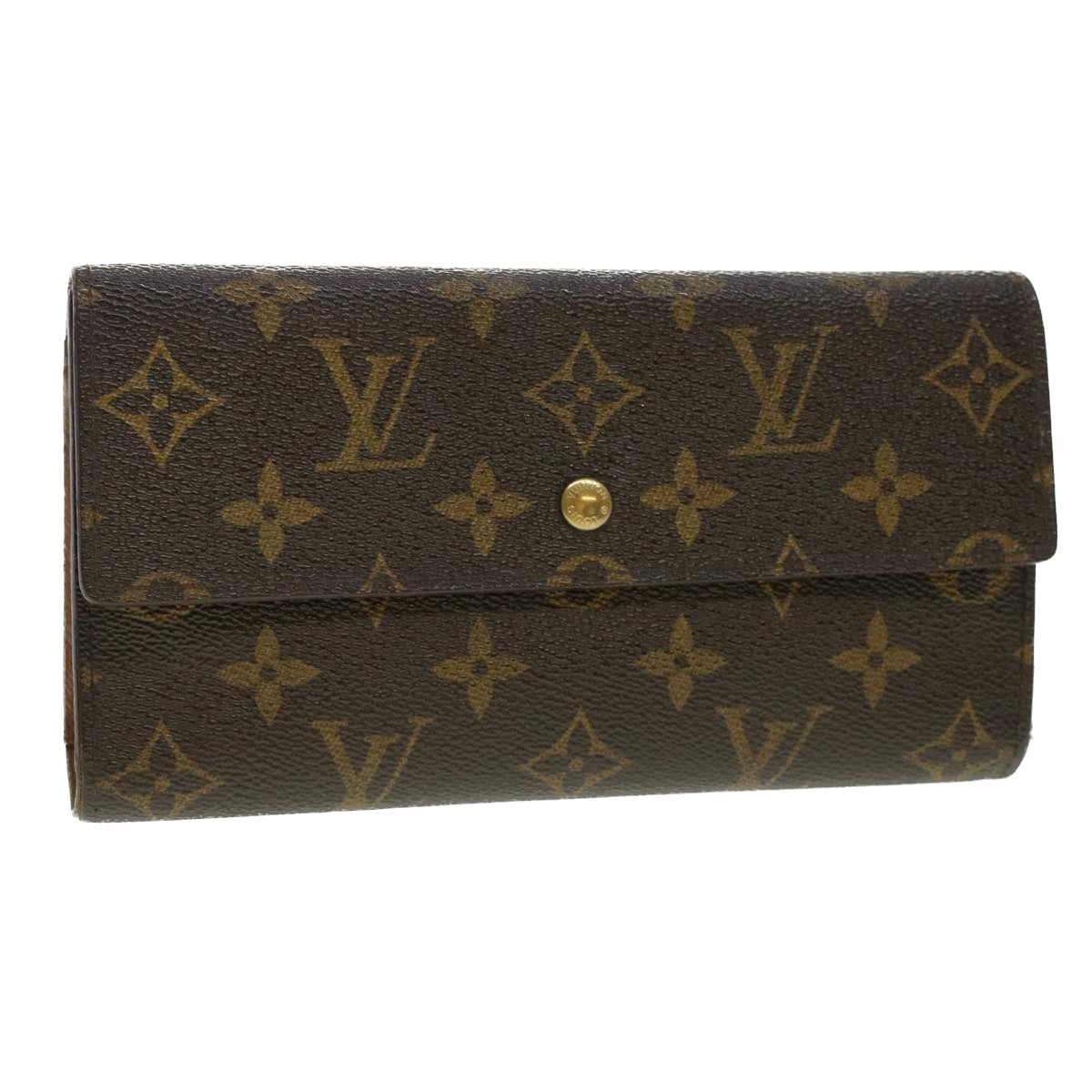 LOUIS VUITTON Monogram Portefeuille International Long Wallet M61217 Auth 41853