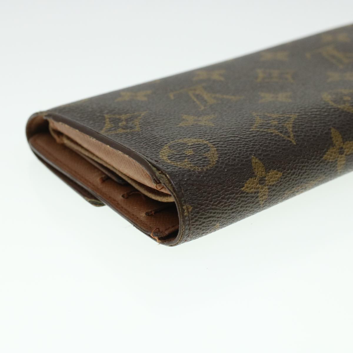 LOUIS VUITTON Monogram Portefeuille International Long Wallet M61217 Auth 41853