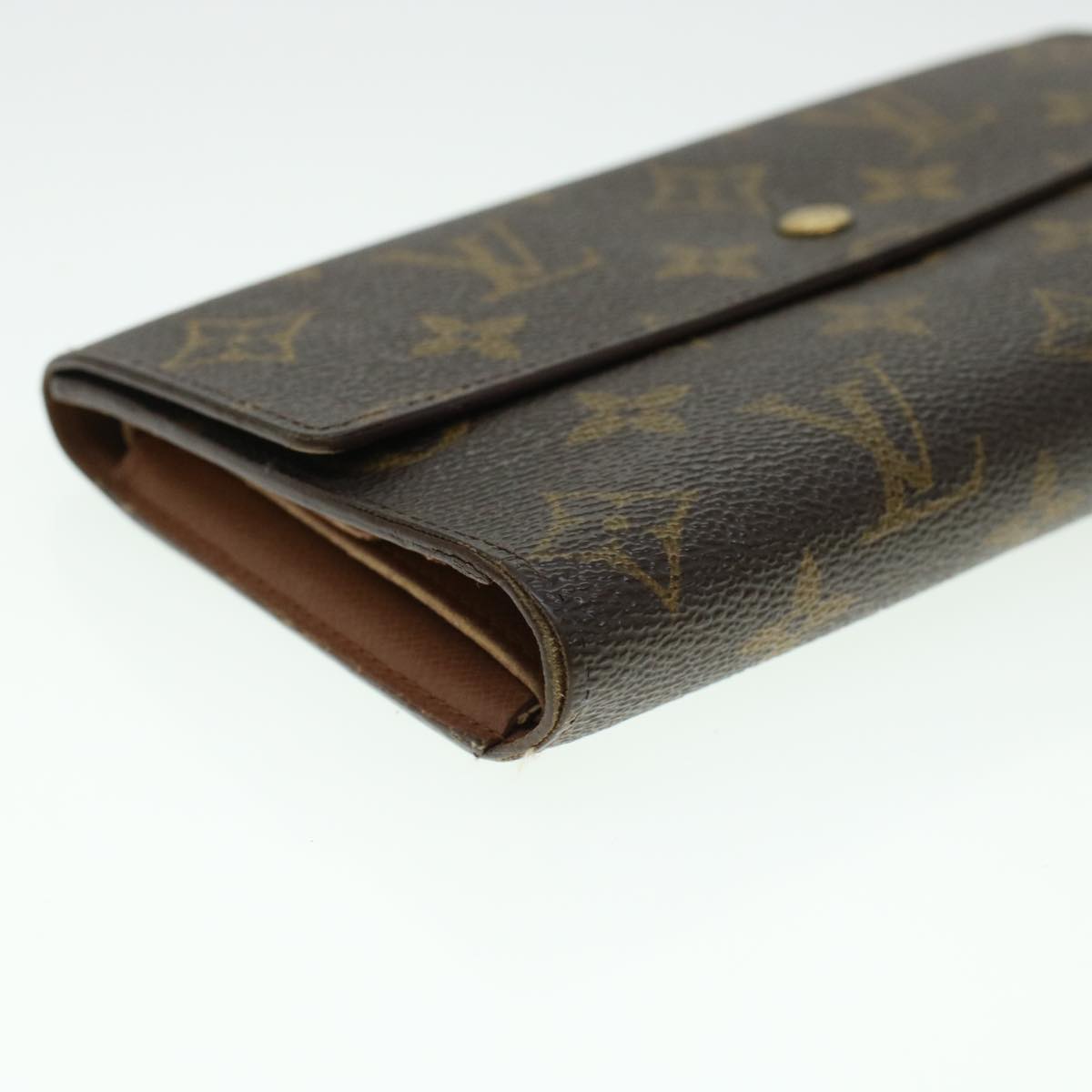 LOUIS VUITTON Monogram Portefeuille International Long Wallet M61217 Auth 41853