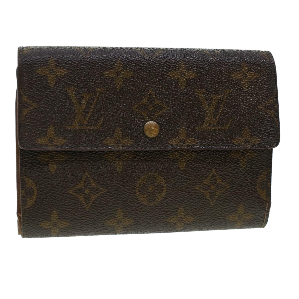 LOUIS VUITTON Monogram Porte Tresor Etui Papie Wallet M61202 LV Auth 42147