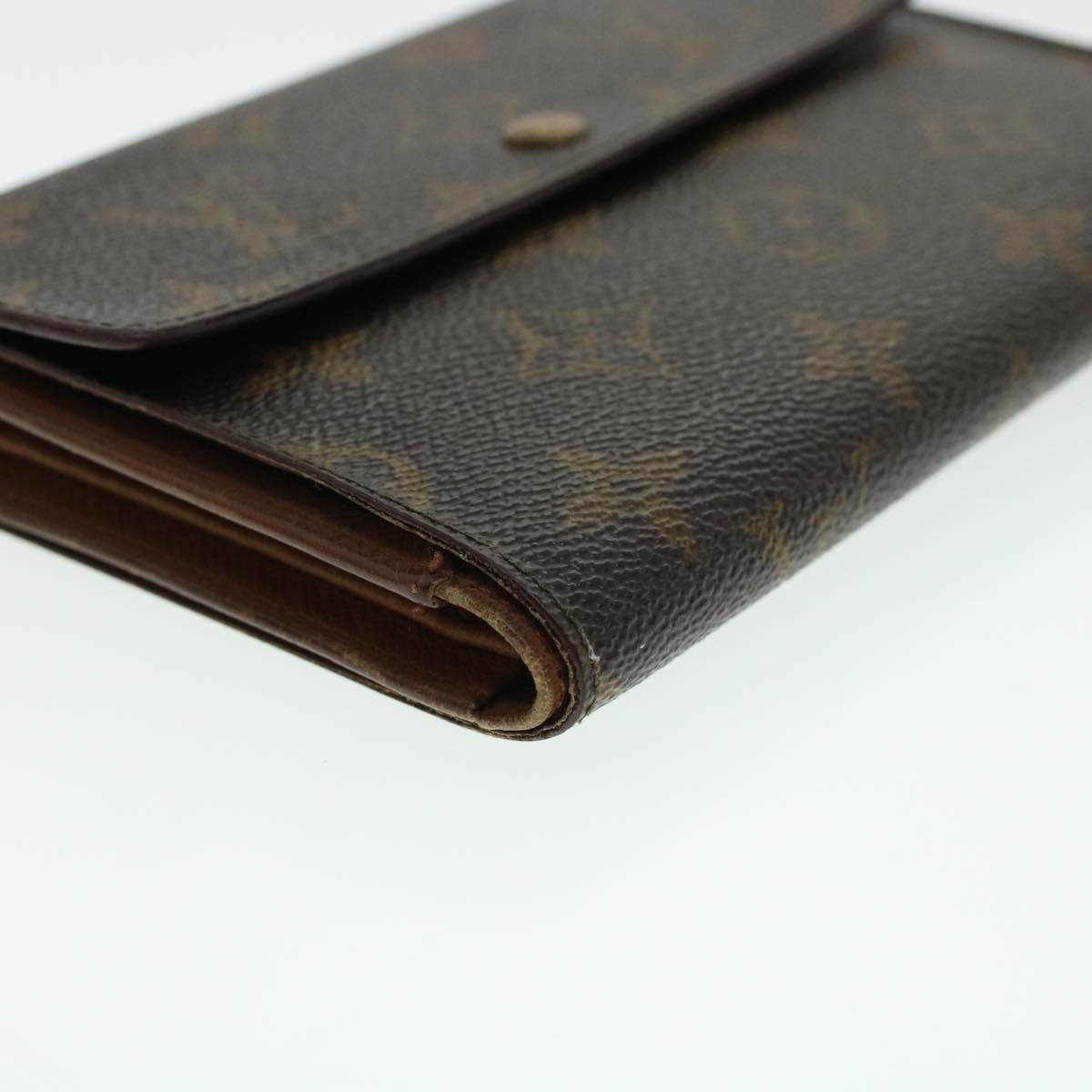 LOUIS VUITTON Monogram Porte Tresor Etui Papie Wallet M61202 LV Auth 42147