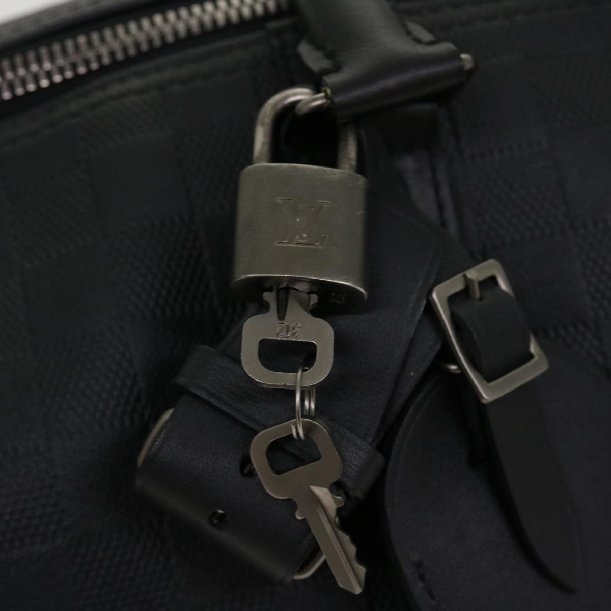 LOUIS VUITTON Damier Infini Keepall Bandouliere 45 Boston Bag N41145 LV 42163S