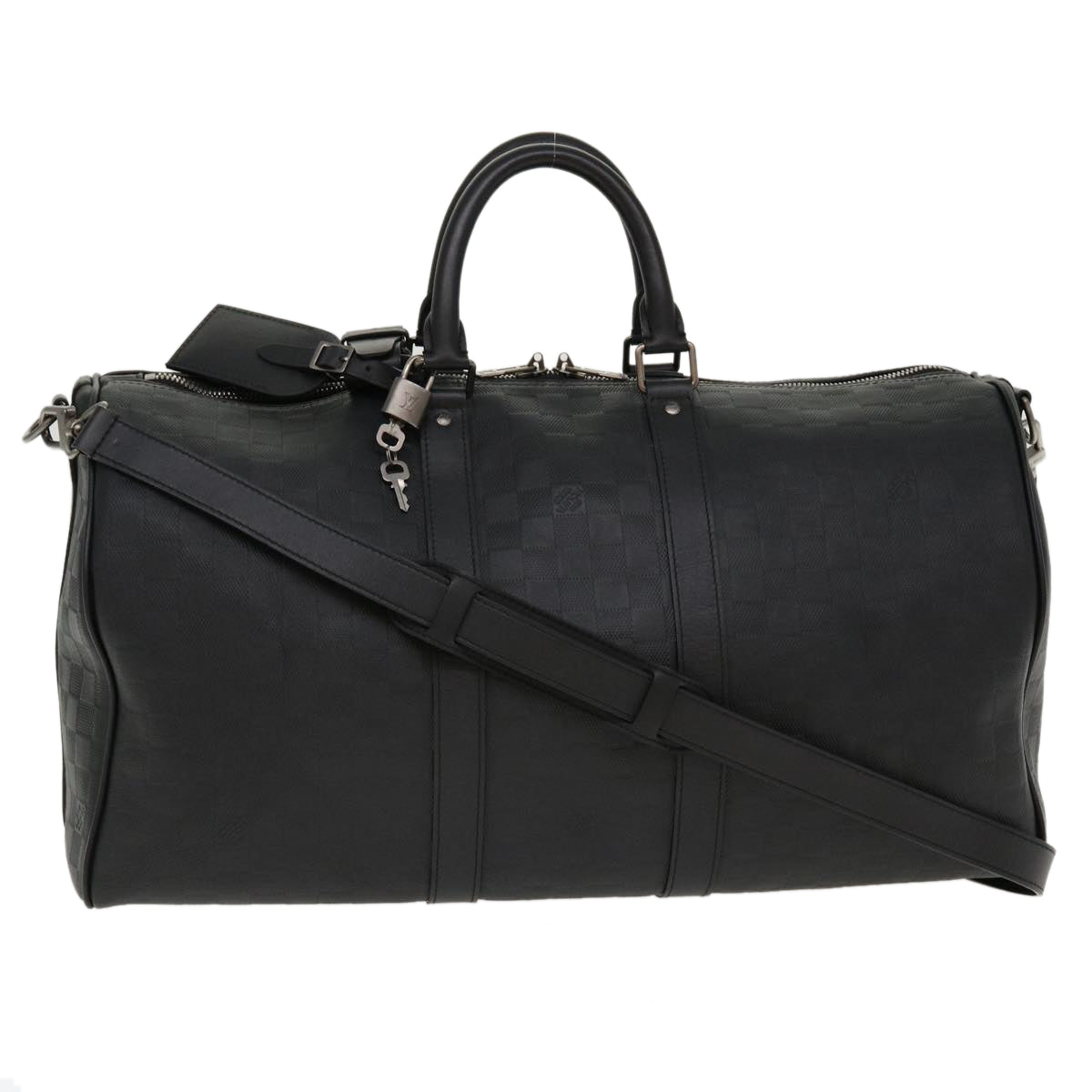 LOUIS VUITTON Damier Infini Keepall Bandouliere 45 Boston Bag N41145 LV 42163S