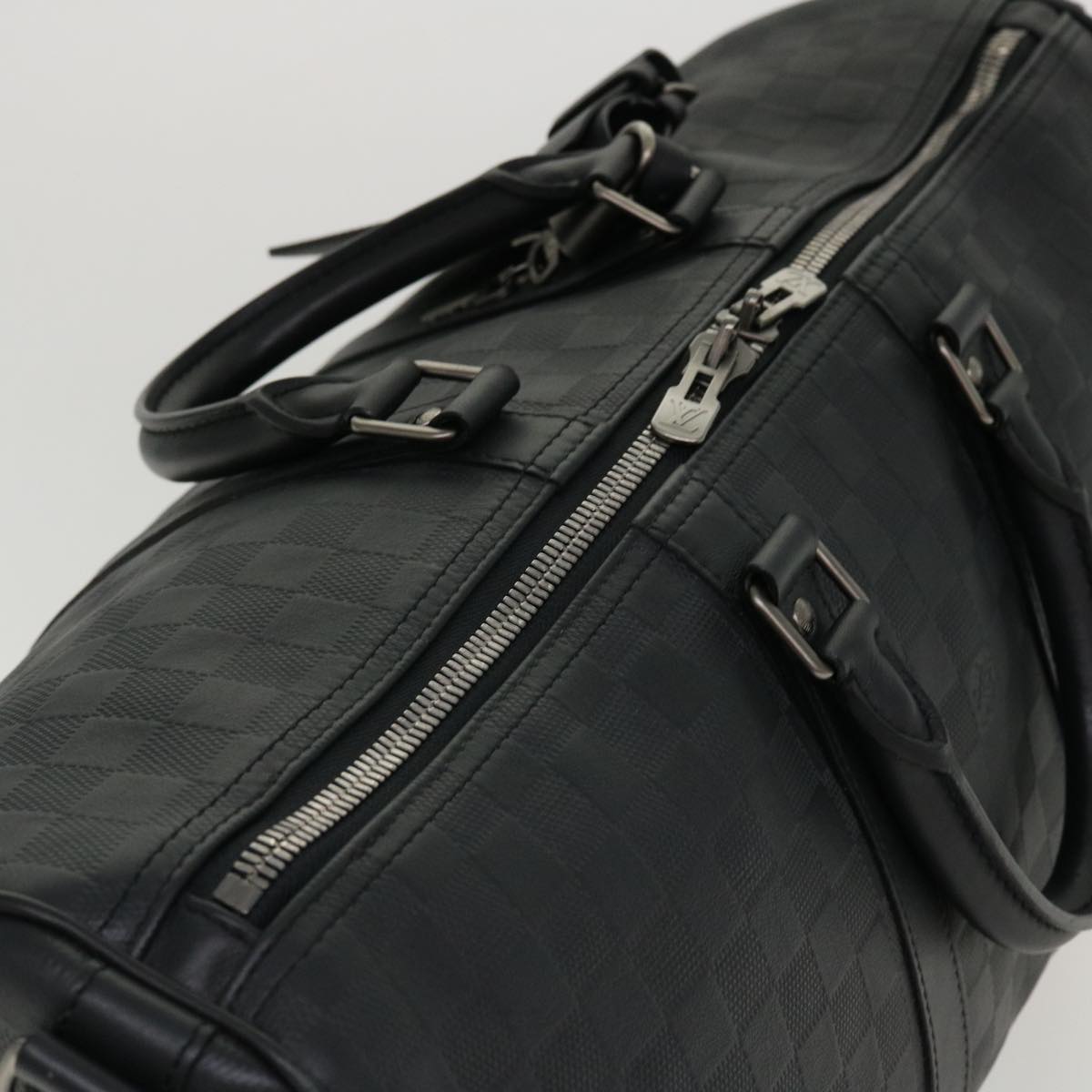 LOUIS VUITTON Damier Infini Keepall Bandouliere 45 Boston Bag N41145 LV 42163S
