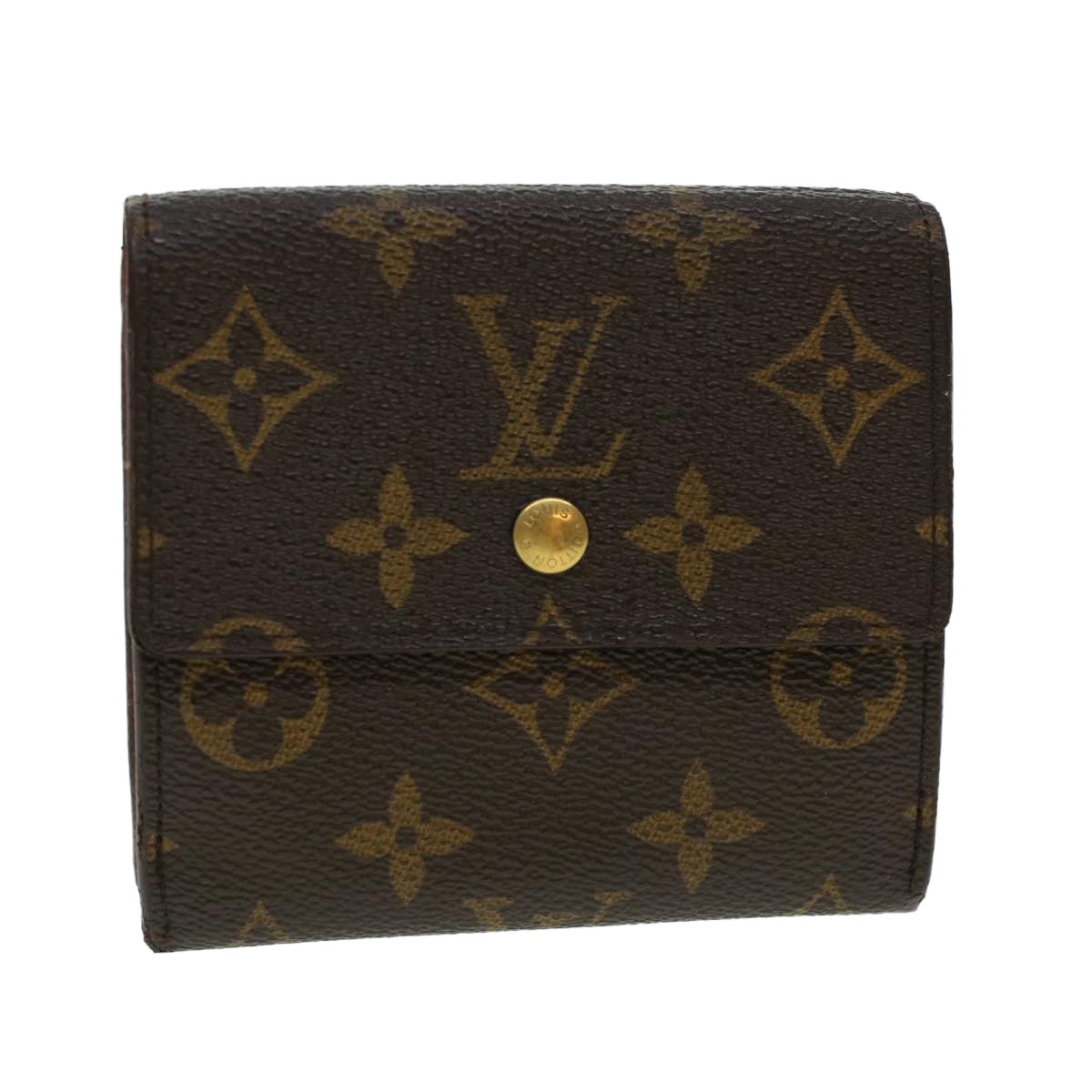 LOUIS VUITTON Monogram Portefeuille Elise Wallet M61654 LV Auth 42175