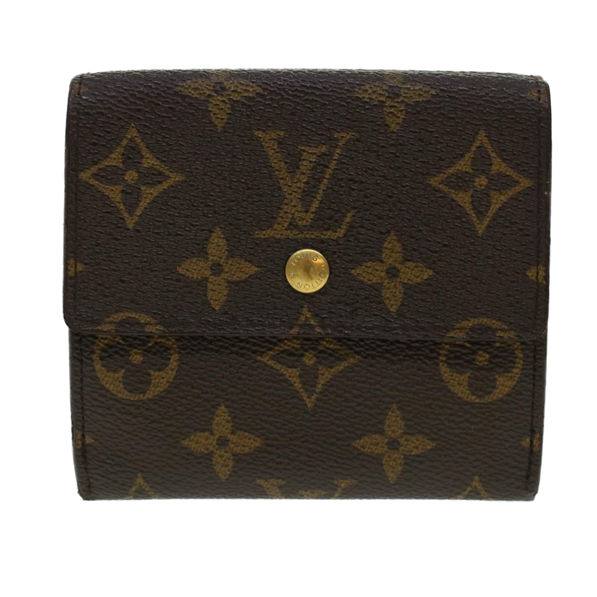 LOUIS VUITTON Monogram Portefeuille Elise Wallet M61654 LV Auth 42175