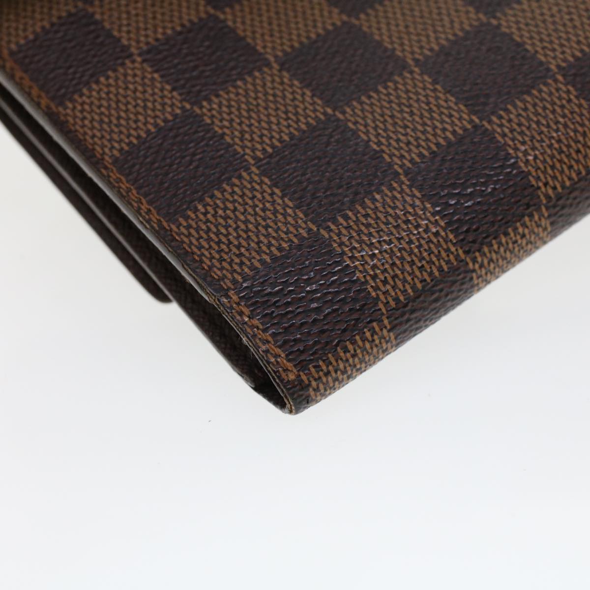 LOUIS VUITTON Damier Ebene Portefeuille International Wallet N61217 Auth 42296