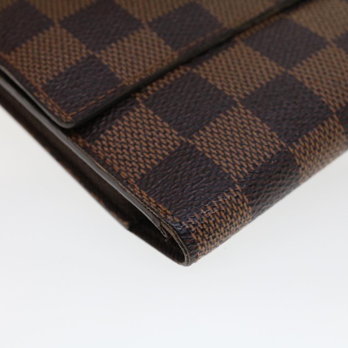 LOUIS VUITTON Damier Ebene Portefeuille International Wallet N61217 Auth 42296