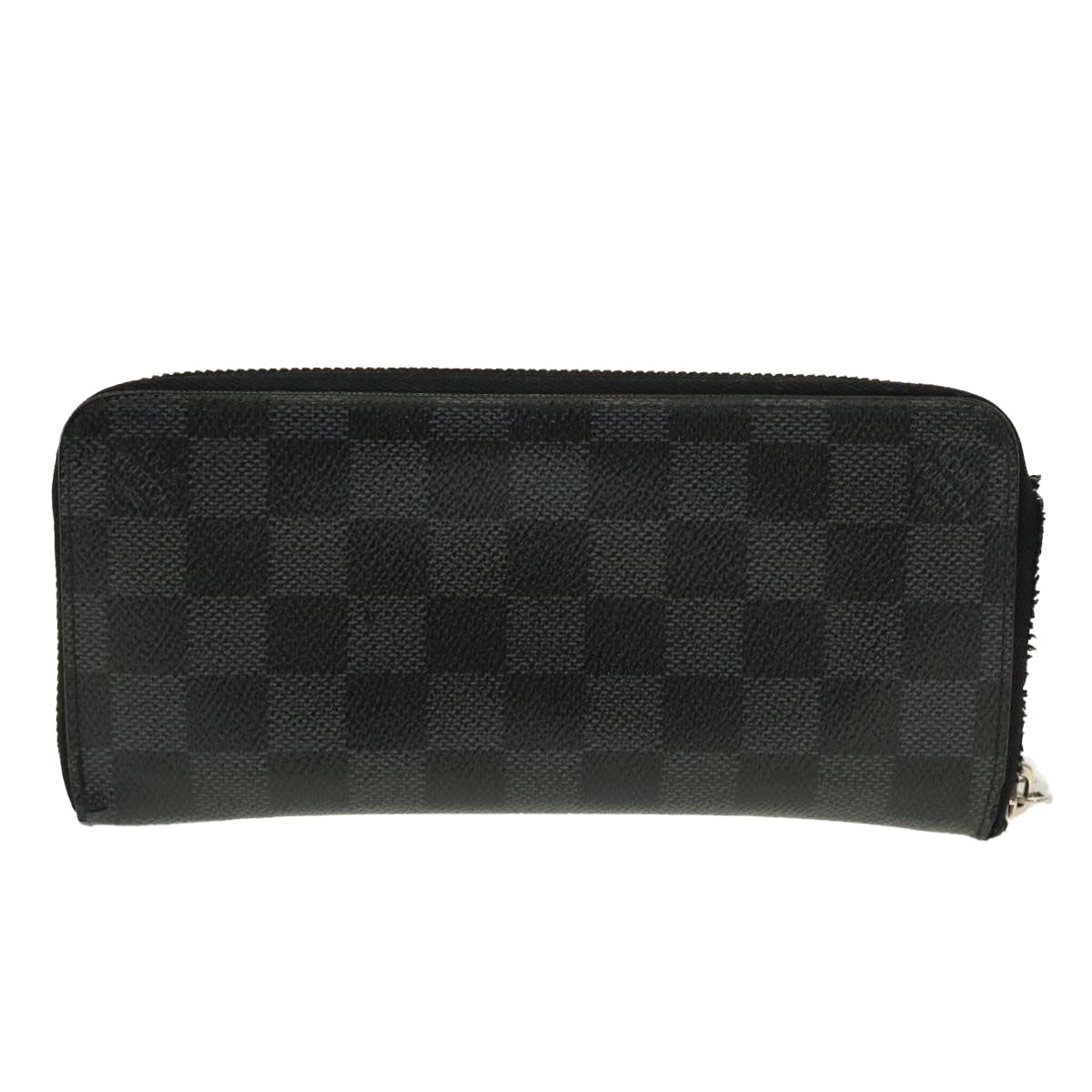 LOUIS VUITTON Damier Graphite Zippy Wallet Vertical N63095 LV Auth 42471