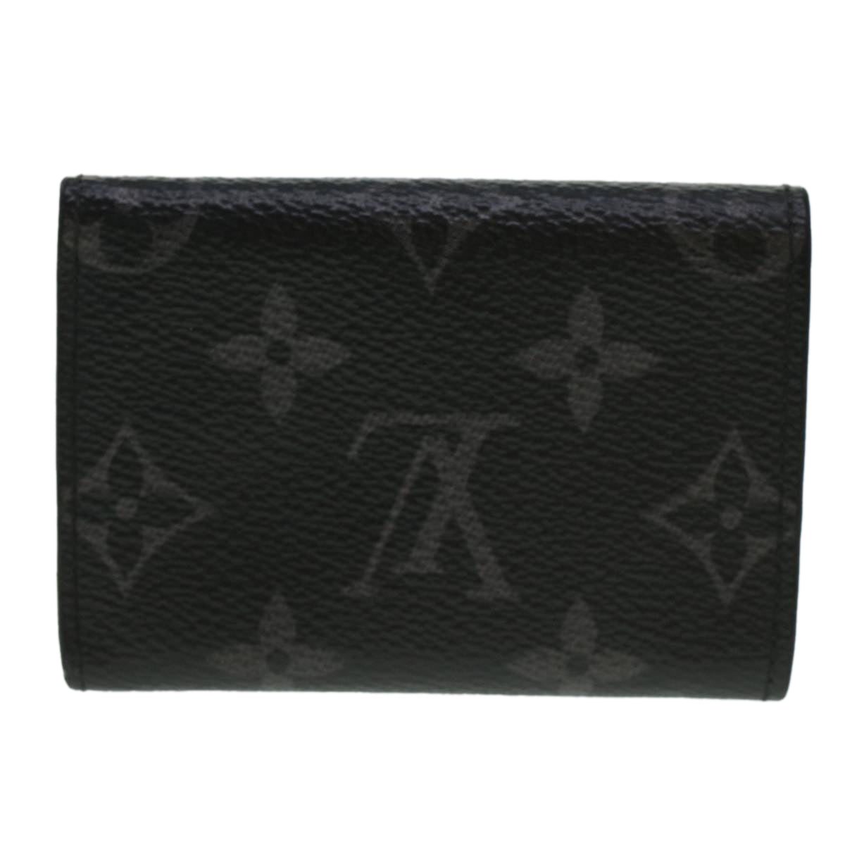 LOUISVUITTON Monogram Eclipse Reverse Discovery Compact Wallet M45417 Auth 42524