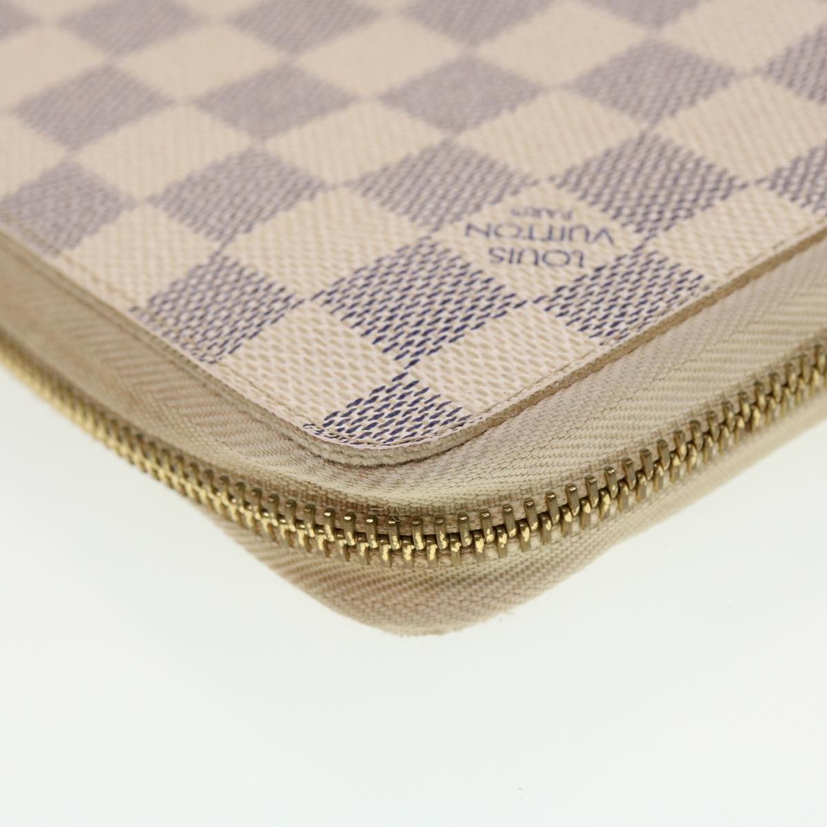 LOUIS VUITTON Damier Azur Zippy Organizer Long Wallet N60012 LV Auth 42527