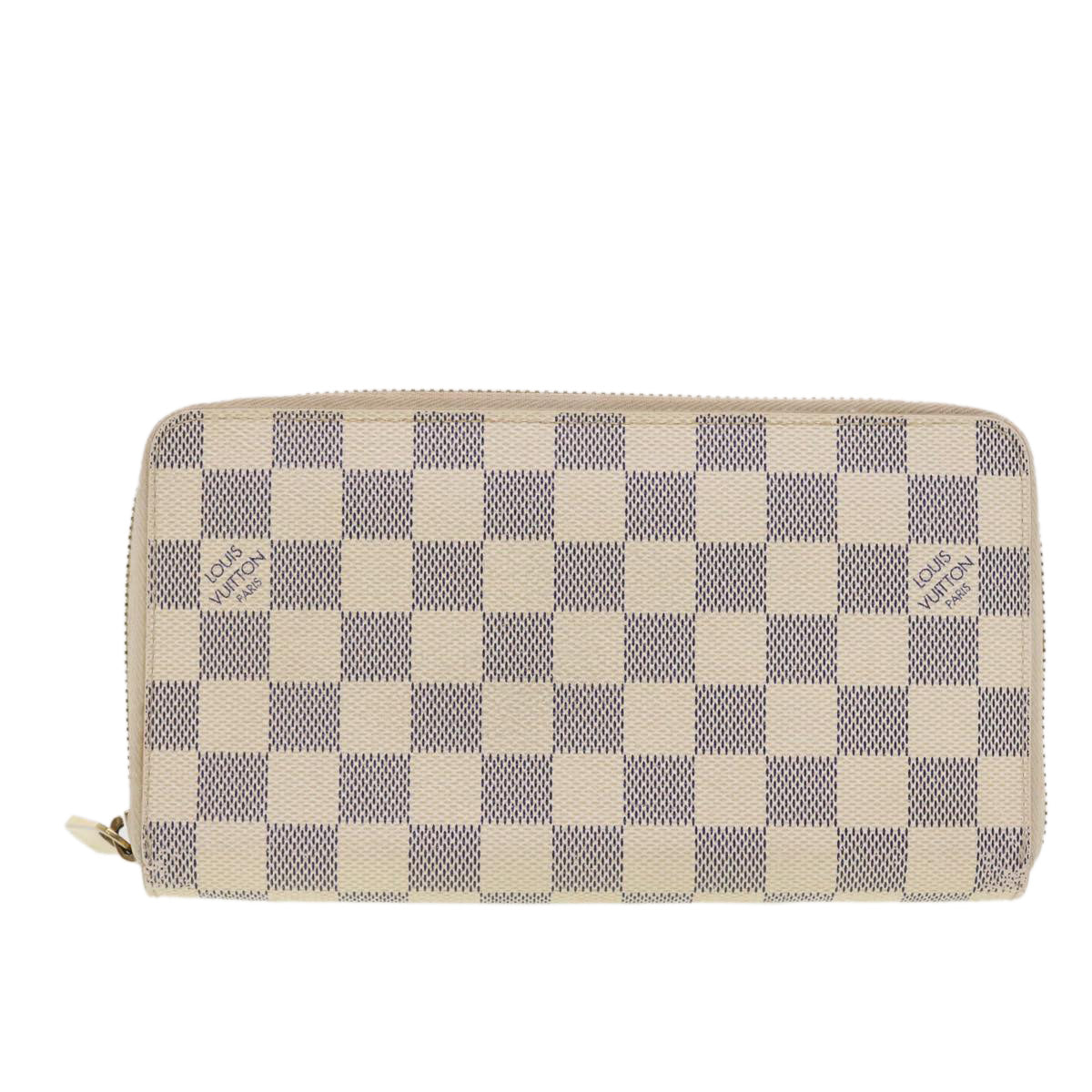 LOUIS VUITTON Damier Azur Zippy Organizer Long Wallet N60012 LV Auth 42527